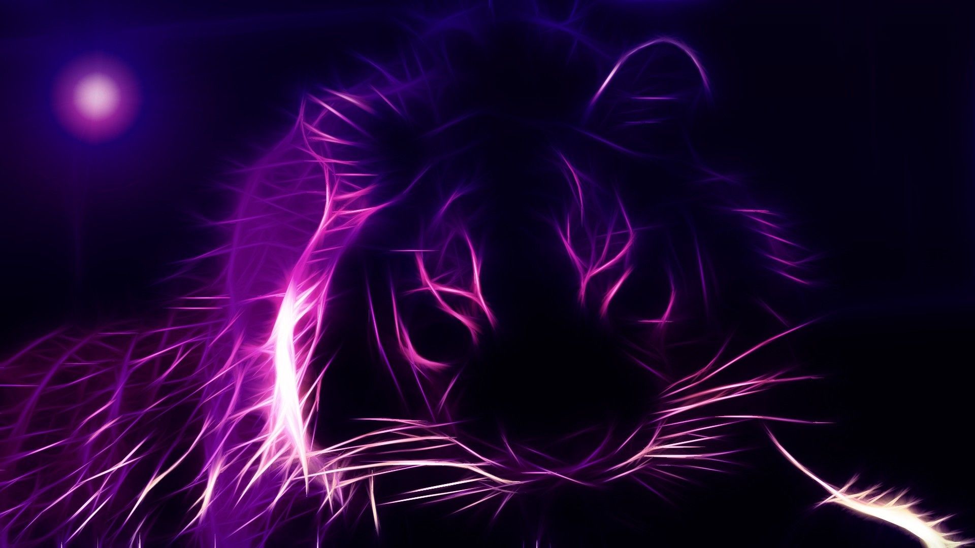 Tigre astratta viola luminosa, 1920x1080 Full HD 1080p, PC