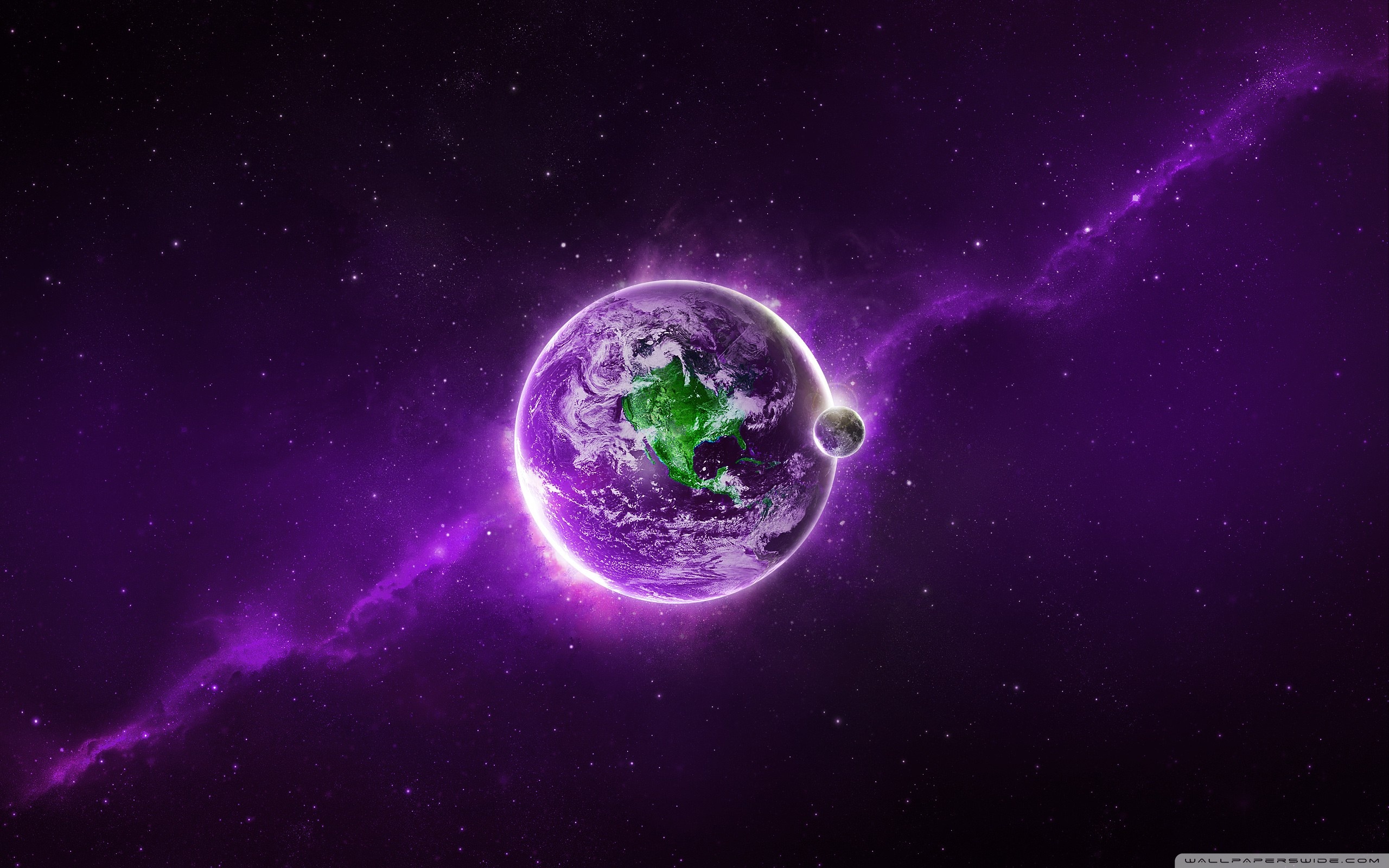 Pianeta viola nello spazio, 2560x1600 2K, Laptop