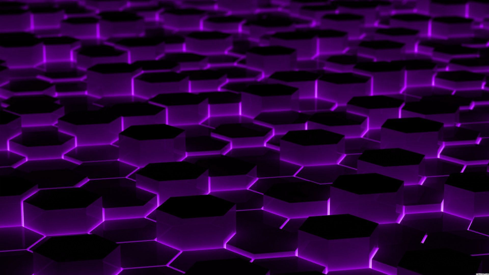 Esagoni viola luminosi astratti, 1920x1080 1080p, PC