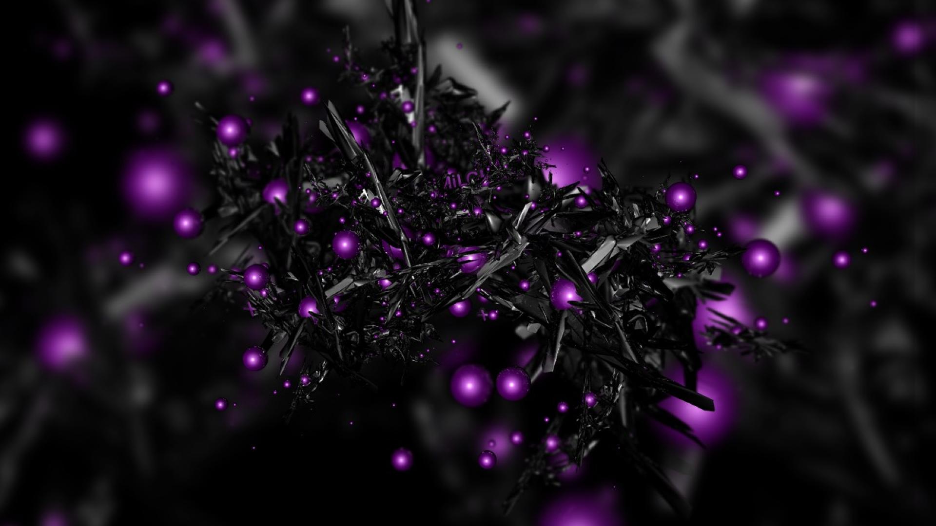 Sfere viola luminose astratte, 1920x1080 1080p, Laptop