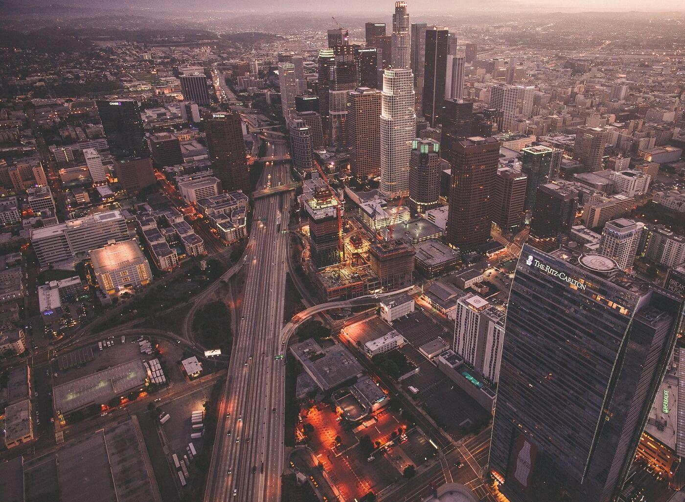 Skyline Los Angeles di notte, 1604x1069 HD Ready, Desktop