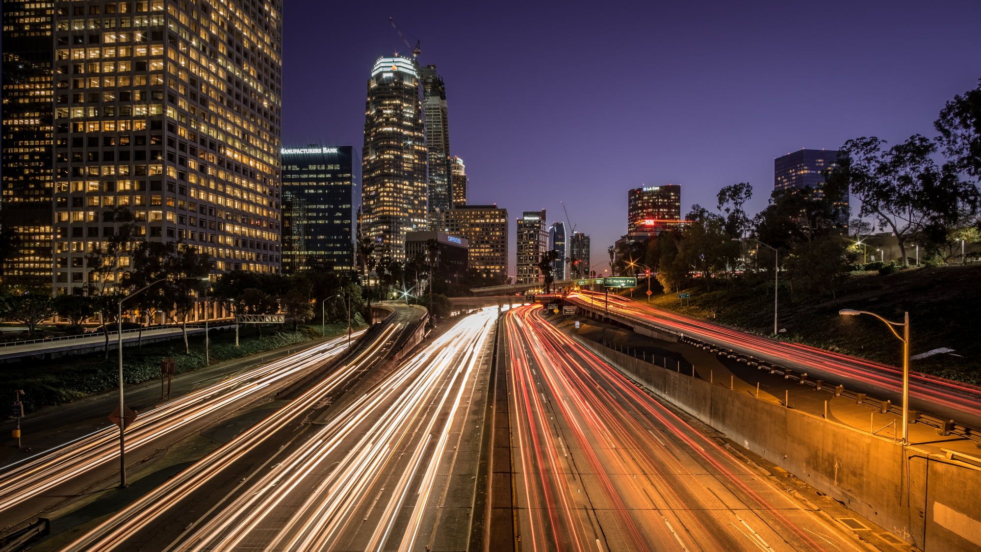 Skyline di Los Angeles notturno, 1920x1080 1080p, Desktop