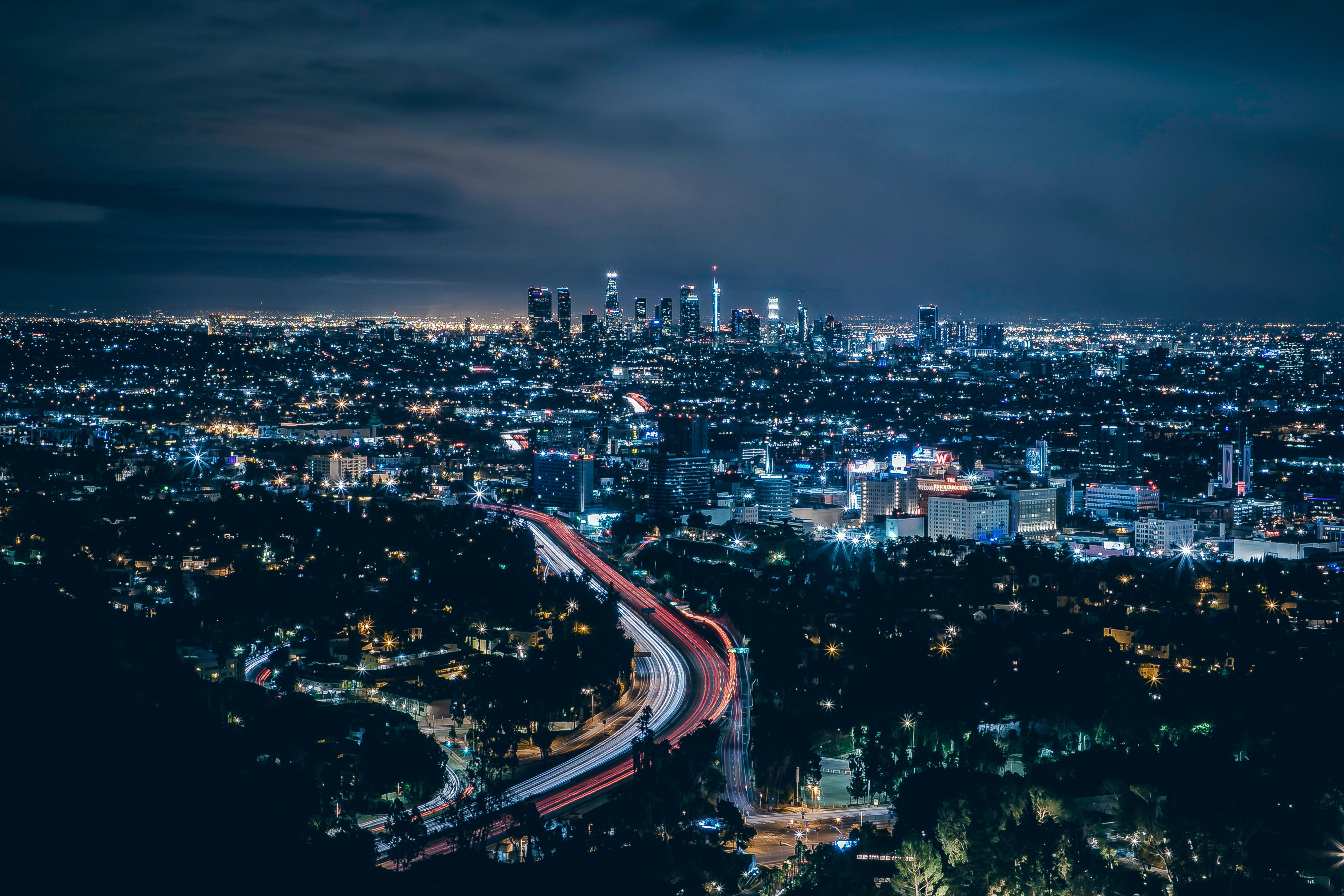 Skyline Los Angeles di notte, 5040x3360 4K, Smart TV 4K
