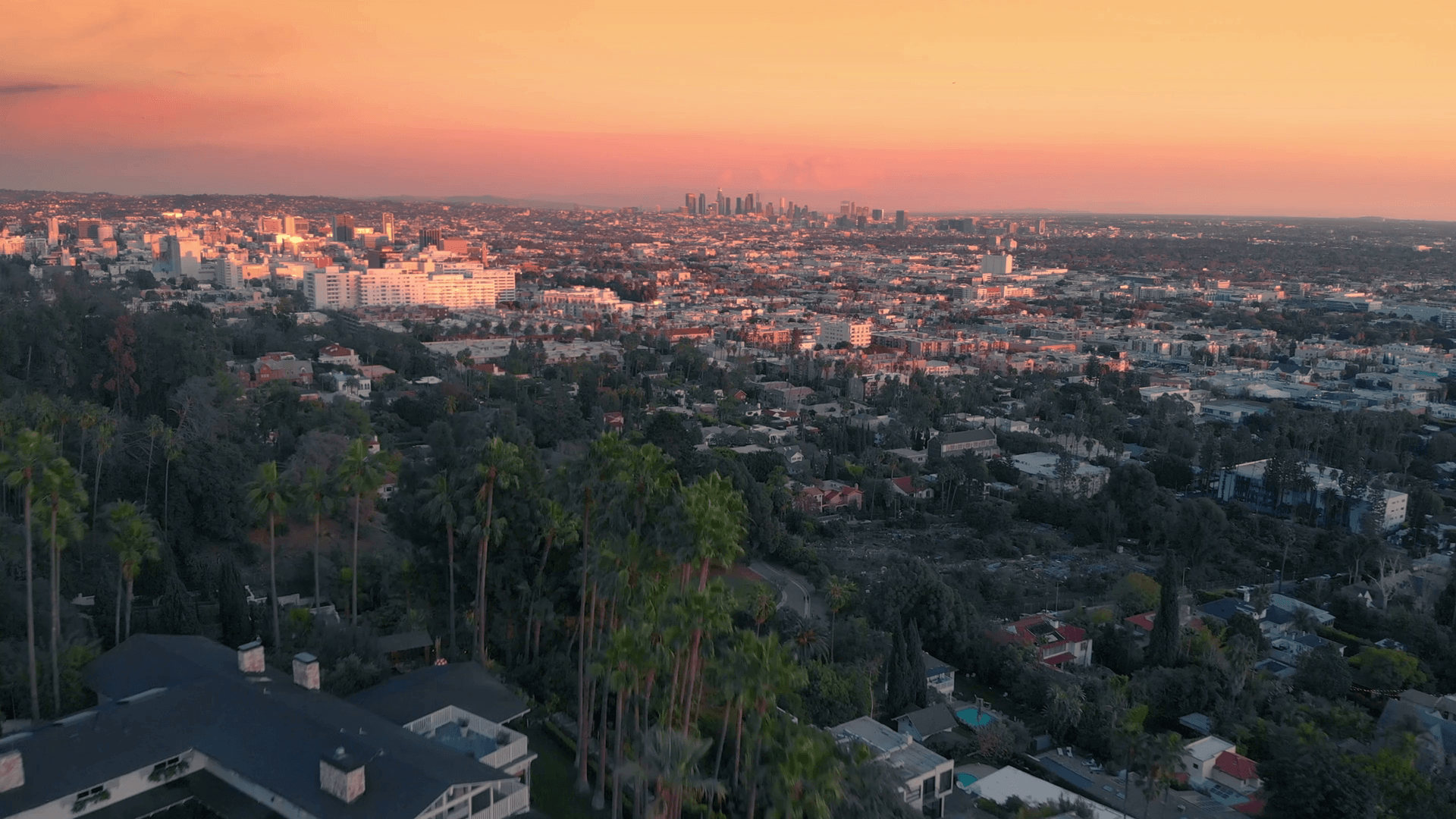 Vista aerea Los Angeles grattacieli, 1920x1080 1080p, Laptop