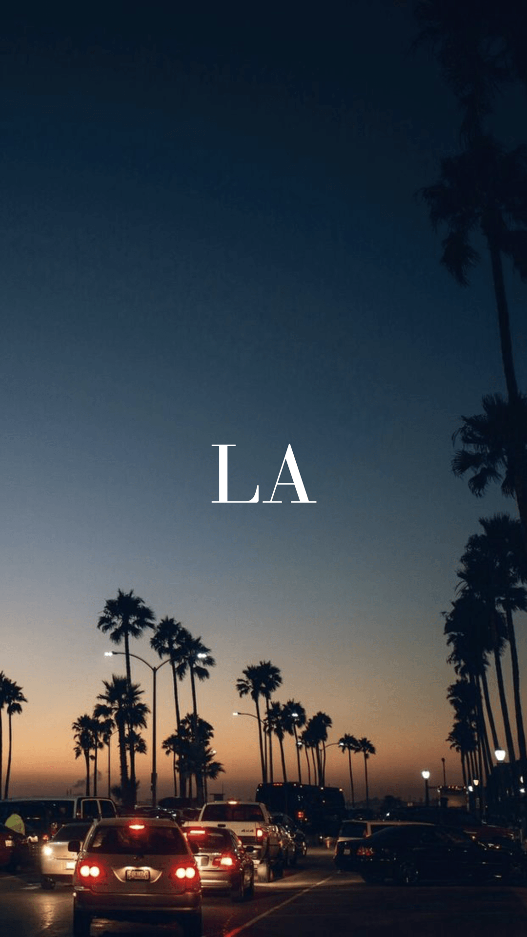 Palme al tramonto Los Angeles, Hollywood, 1080x1920 Full HD Verticale, iPhone