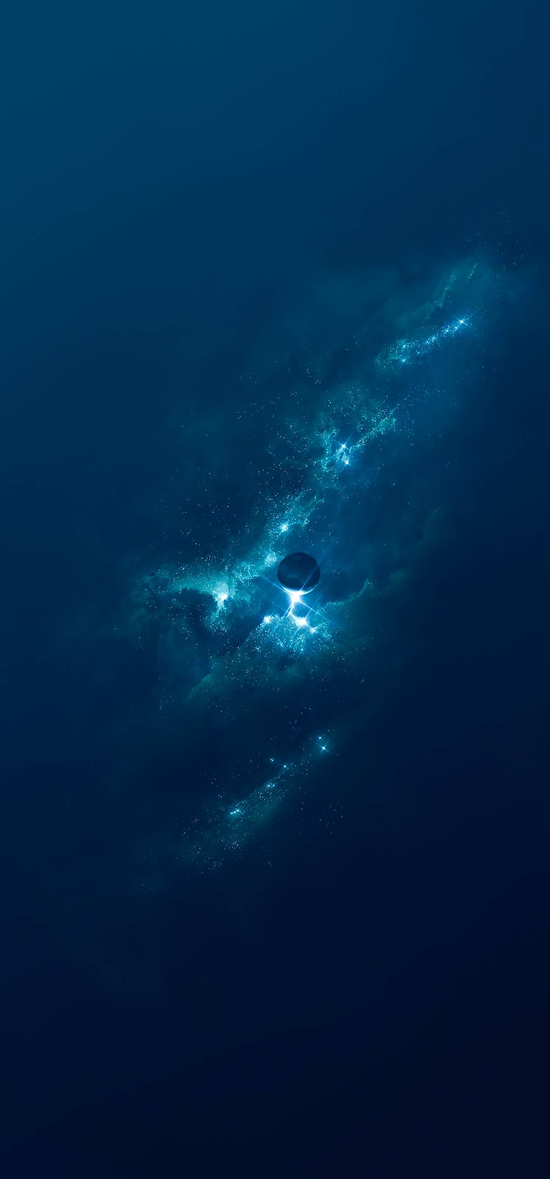 nebulosa blu astratta, 1080x2316 Verticale, Telefono