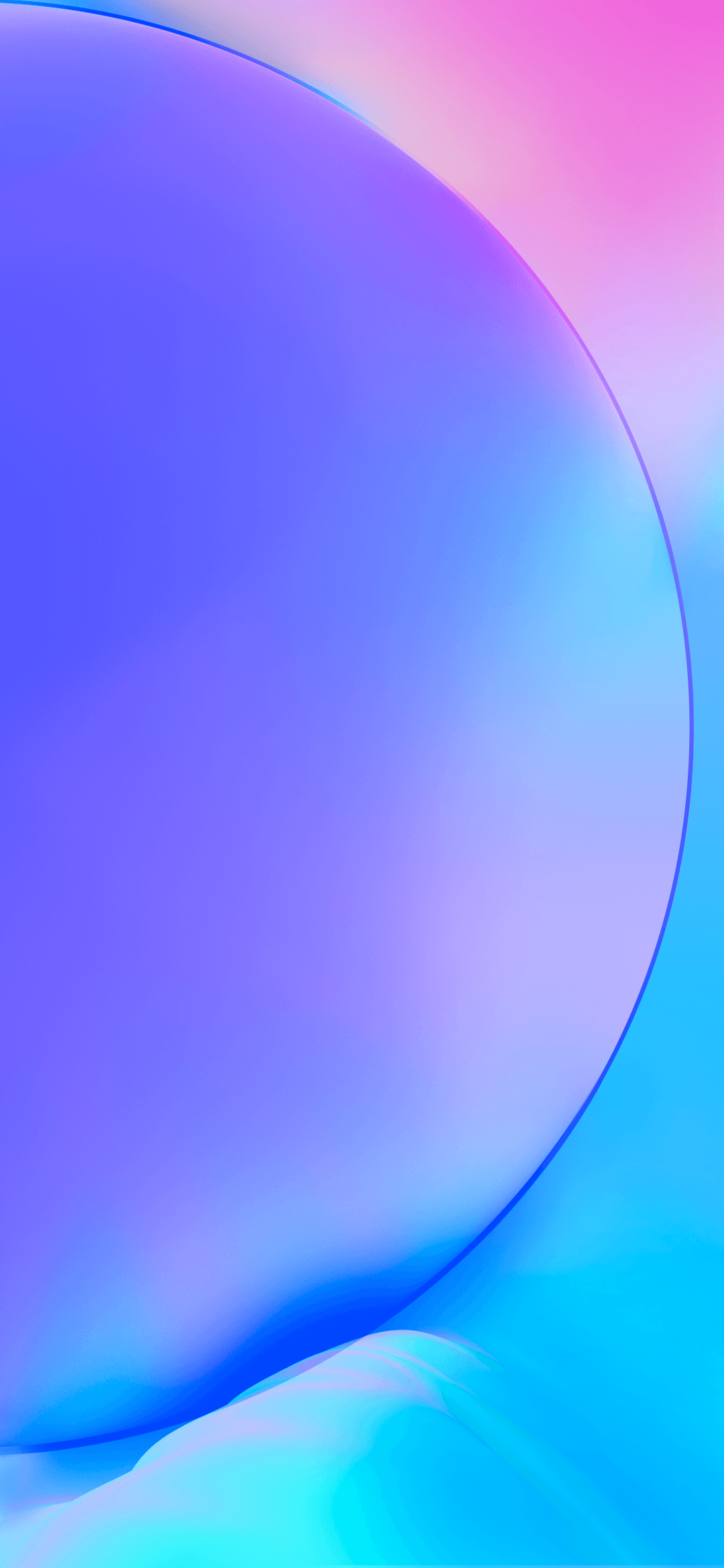 Sfera astratta blu viola, 1080x2340 Verticale, Telefono