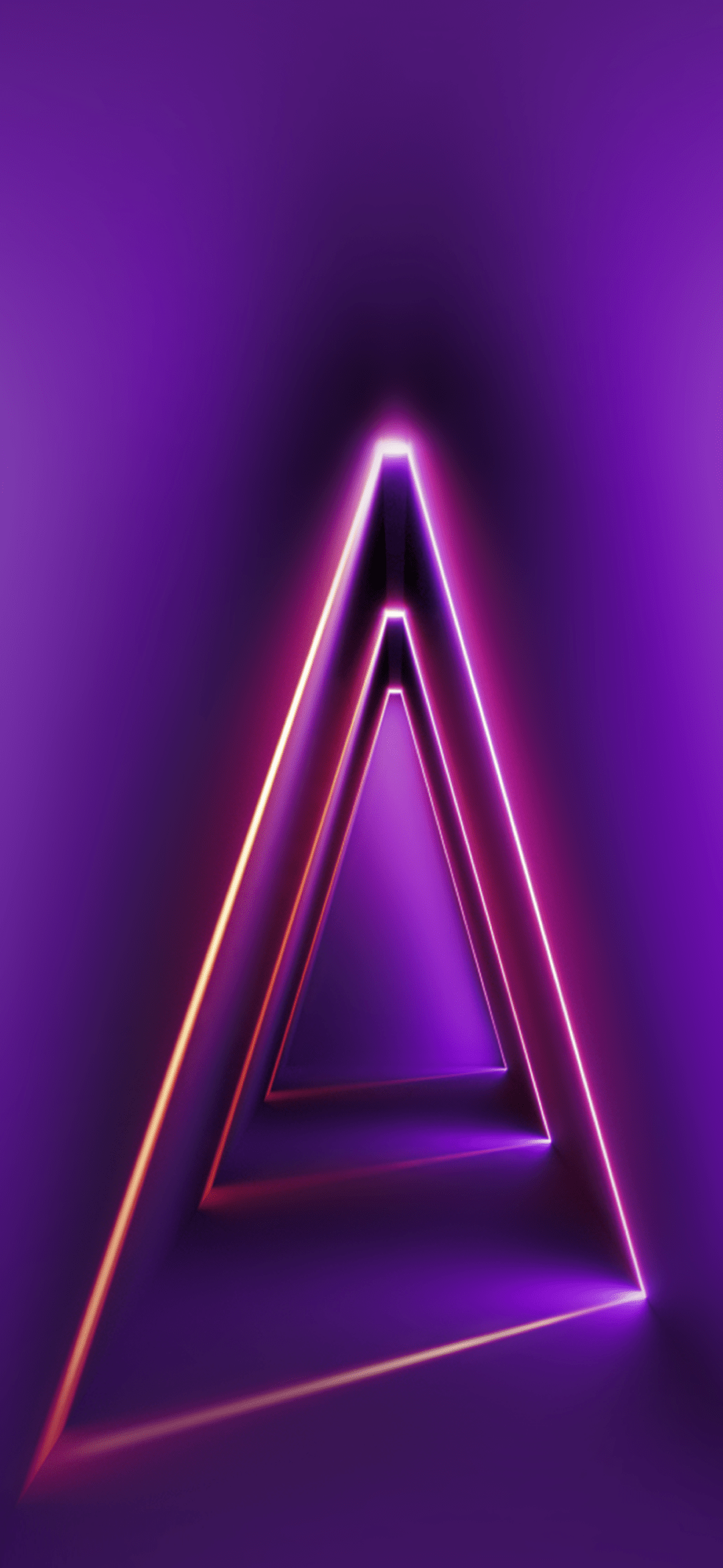 Triangoli neon viola astratti, 1080x2340 Verticale, Mobile