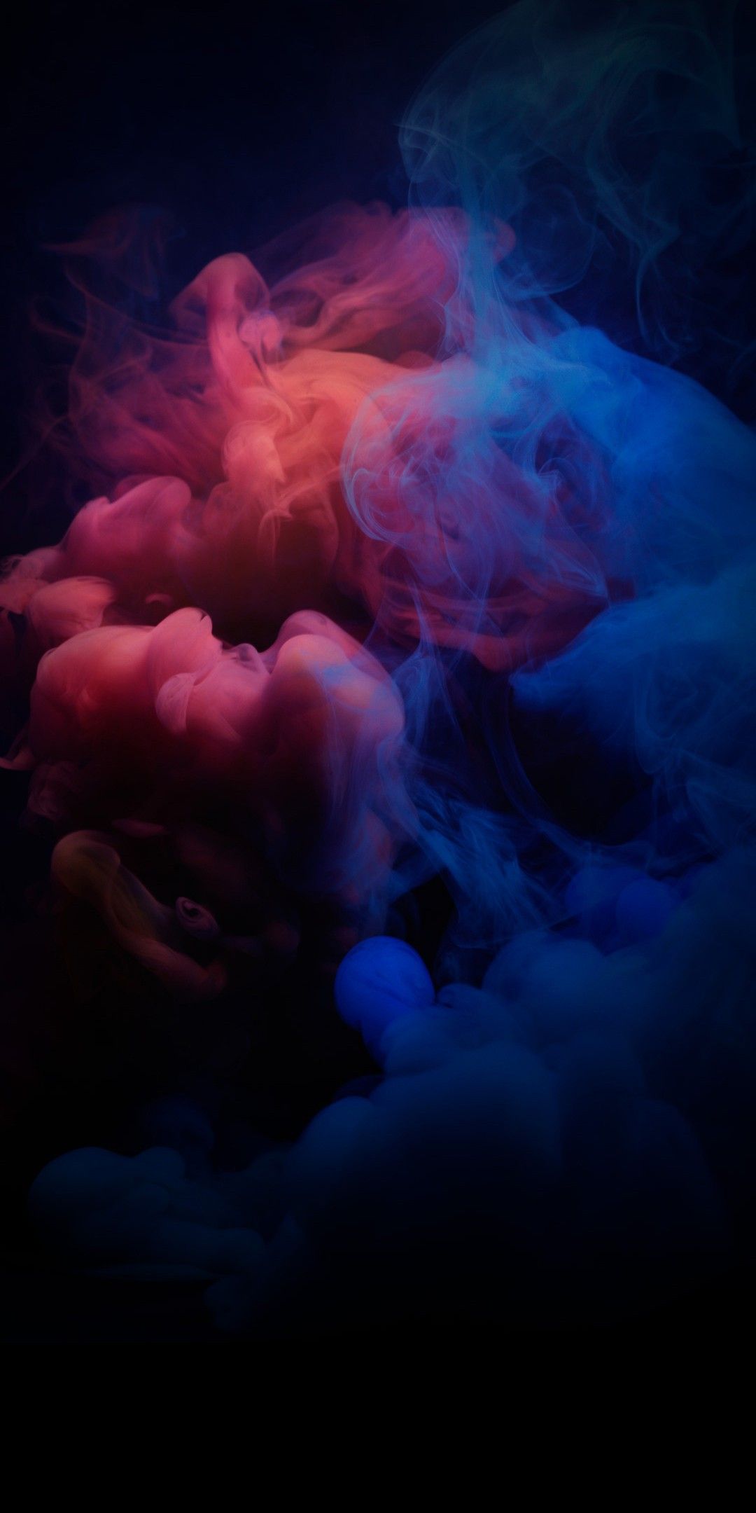 Fumo colorato astratto rosso blu, 1080x2160 Full HD Verticale, iPhone