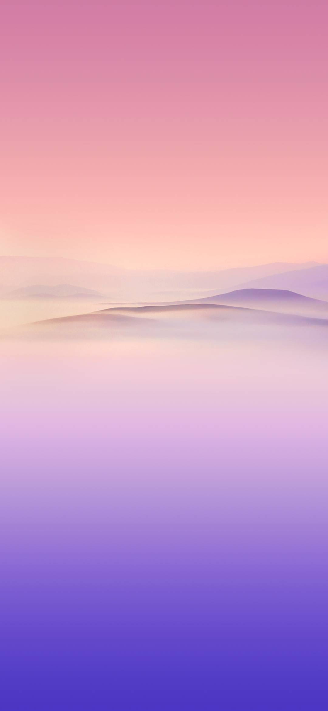 Colline nebbia gradiente pastello, 1080x2340 Full HD Verticale, iPhone