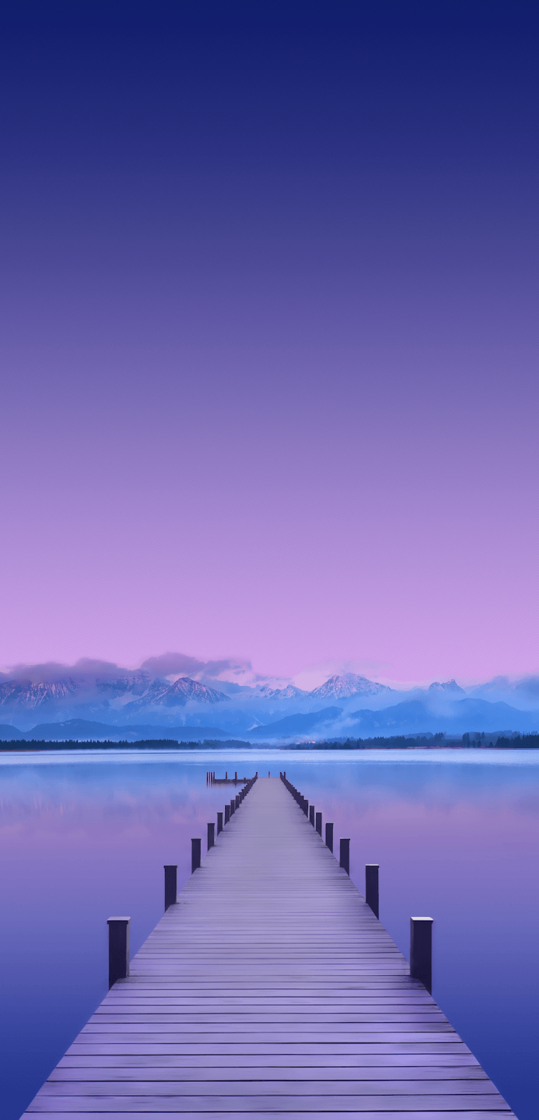 Molo su lago viola, 771x1600 Full HD Verticale, Smartphone