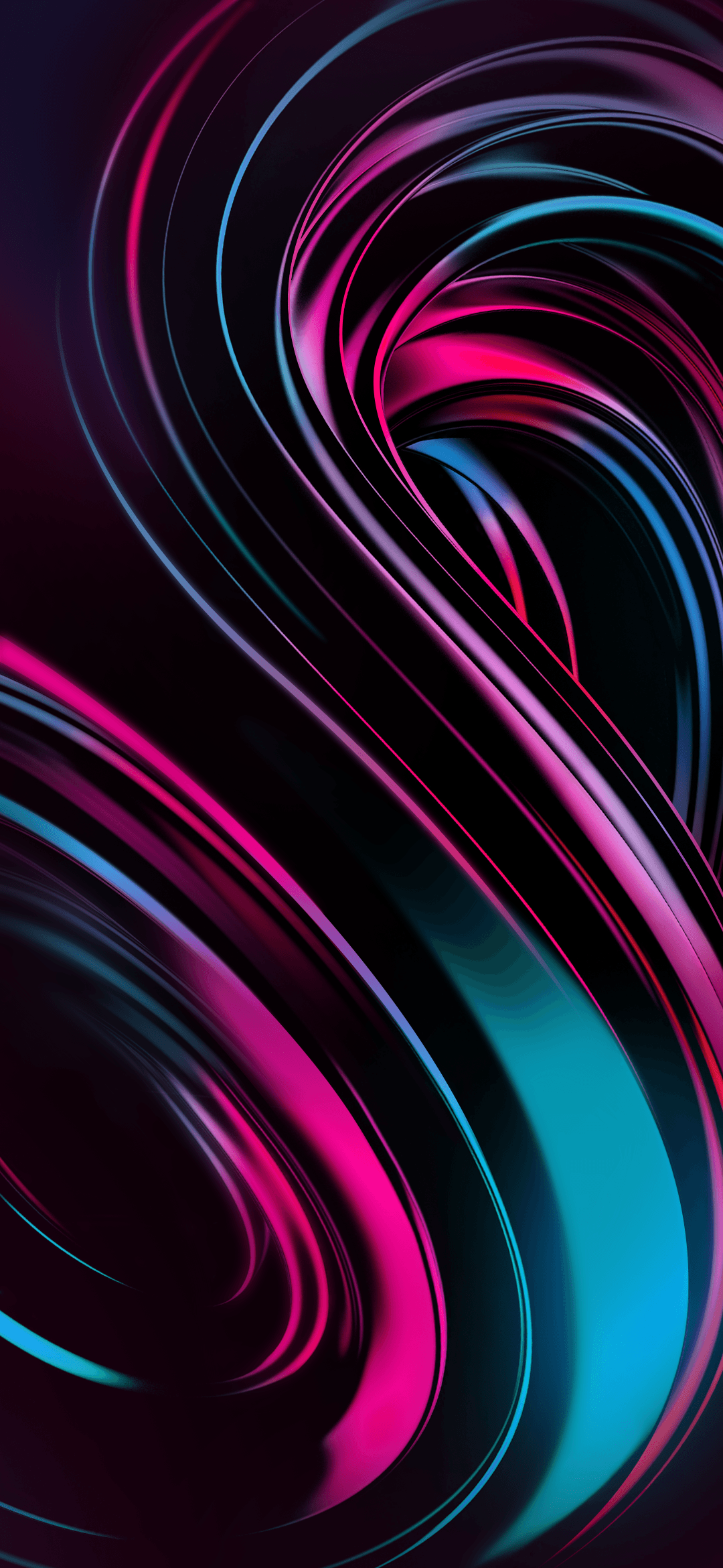 Onde astratte rosa e blu, 1080x2340 Verticale, Telefono