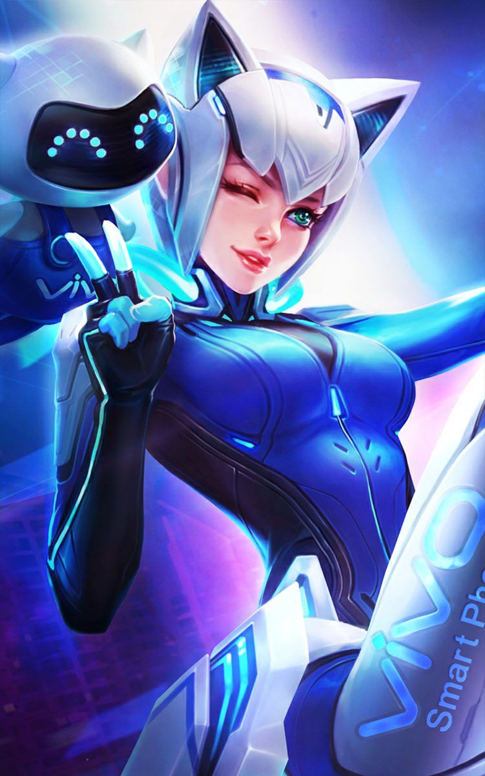 Eudora Mobile Legends cyber gattina, 950x1520 Full HD Verticale, iPhone