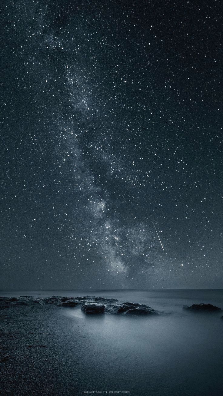 Via Lattea sul mare notturno, 736x1308 Verticale, POCO