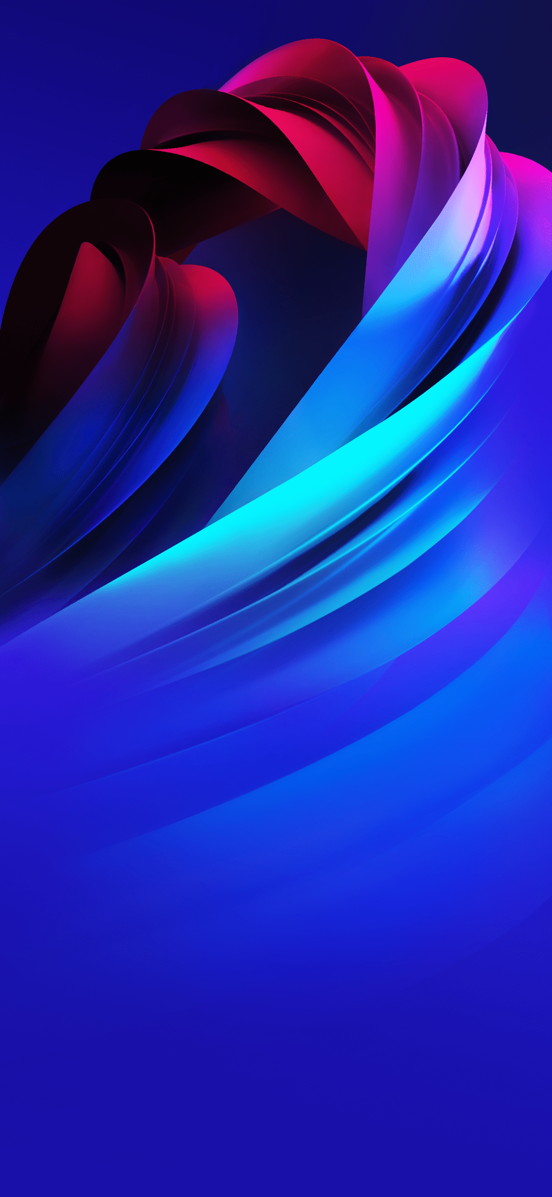 Onde astratte blu e viola, 1080x2340 Verticale, Mobile