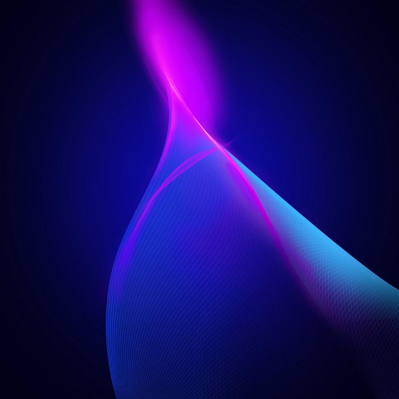 Onda astratta viola blu, 1280x1280 HD, Desktop