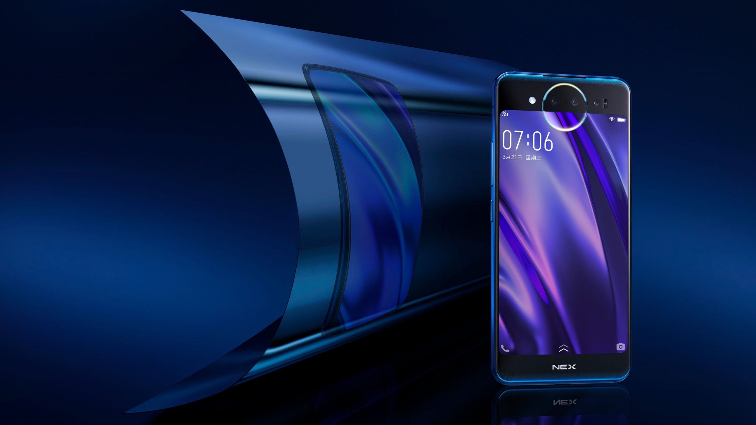 Smartphone Vivo NEX blu, 2560x1440 2K QHD, PC