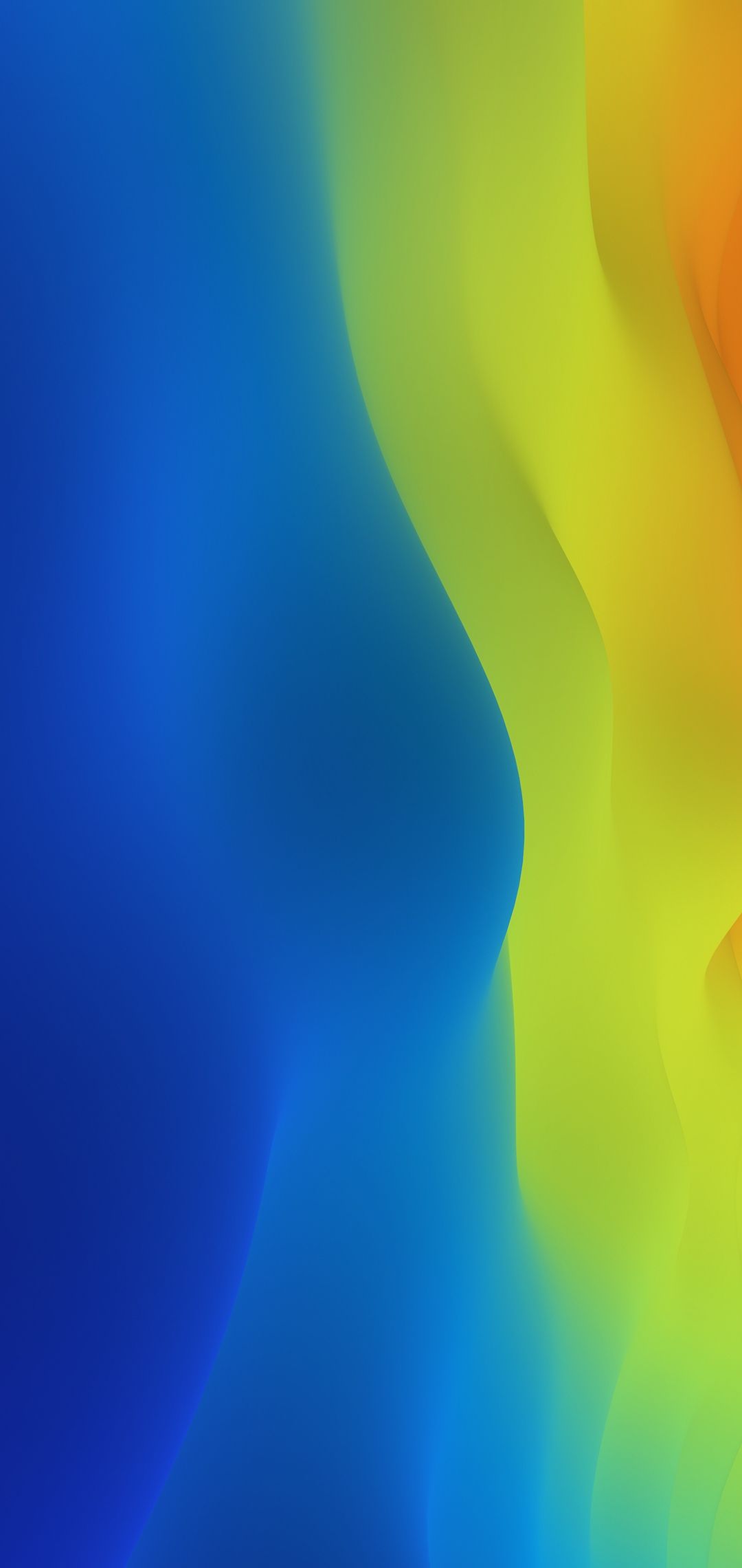 Onde astratte blu e giallo, 1080x2280 Verticale, Telefono