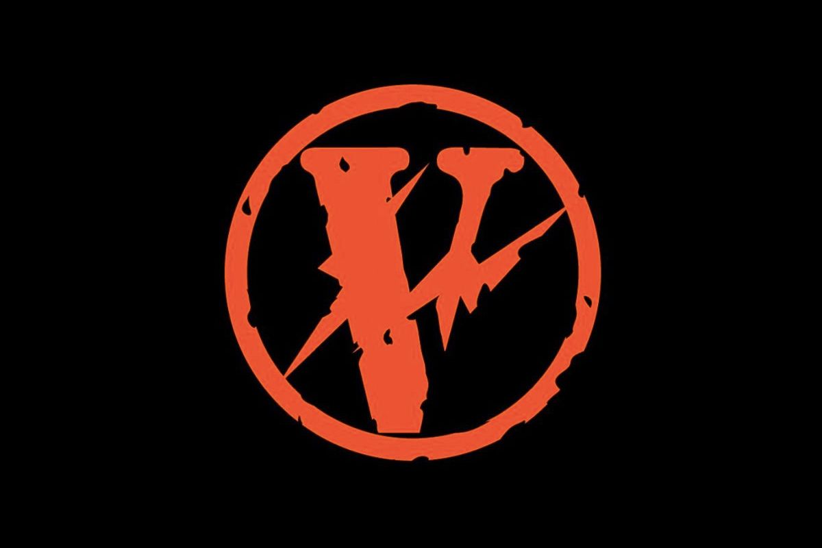Logo Vlone arancione cerchio, 1200x800 HD, Desktop