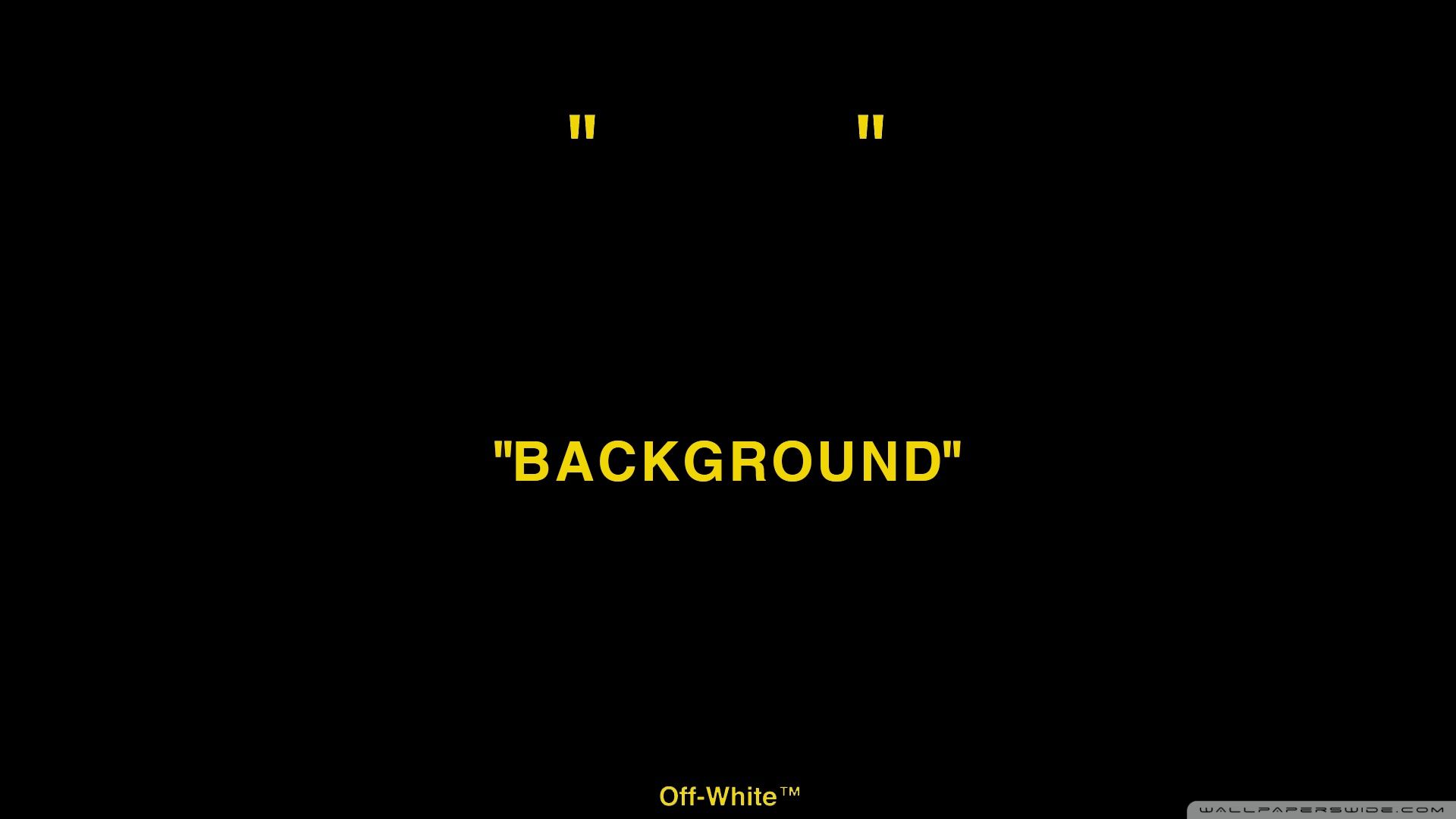 Logo Off-White testo giallo, streetwear di lusso, 1920x1080 Full HD 1080p, Desktop