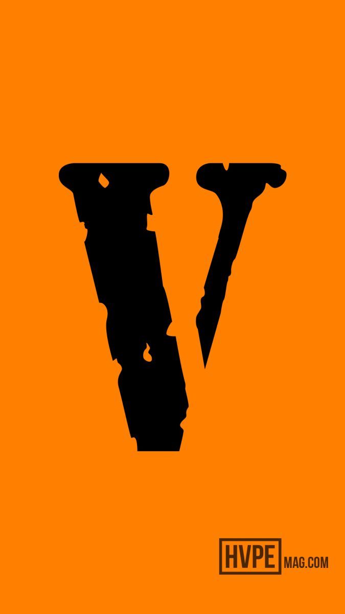 Logo Vlone lettera V arancione, 675x1200 Verticale, Mobile