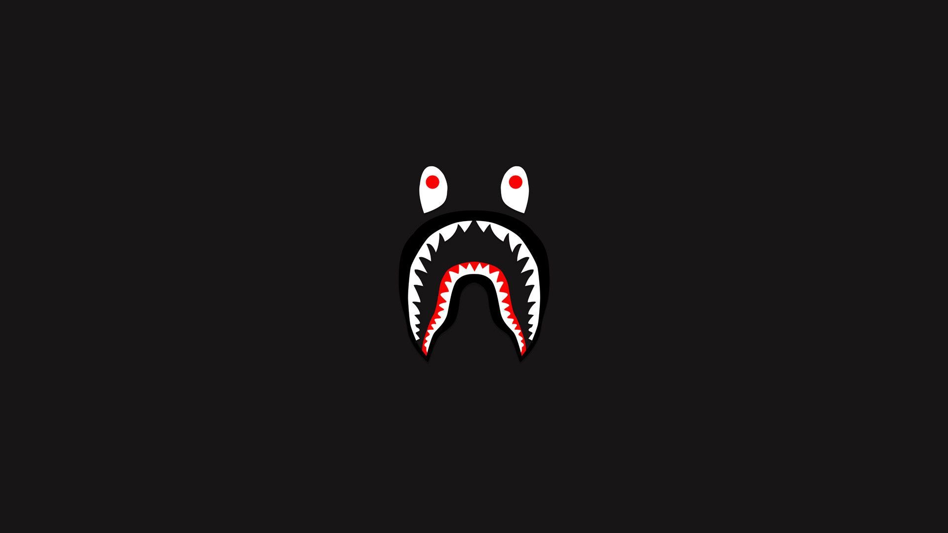 Logo squalo Bape nero, 1920x1080 1080p, Monitor Gaming