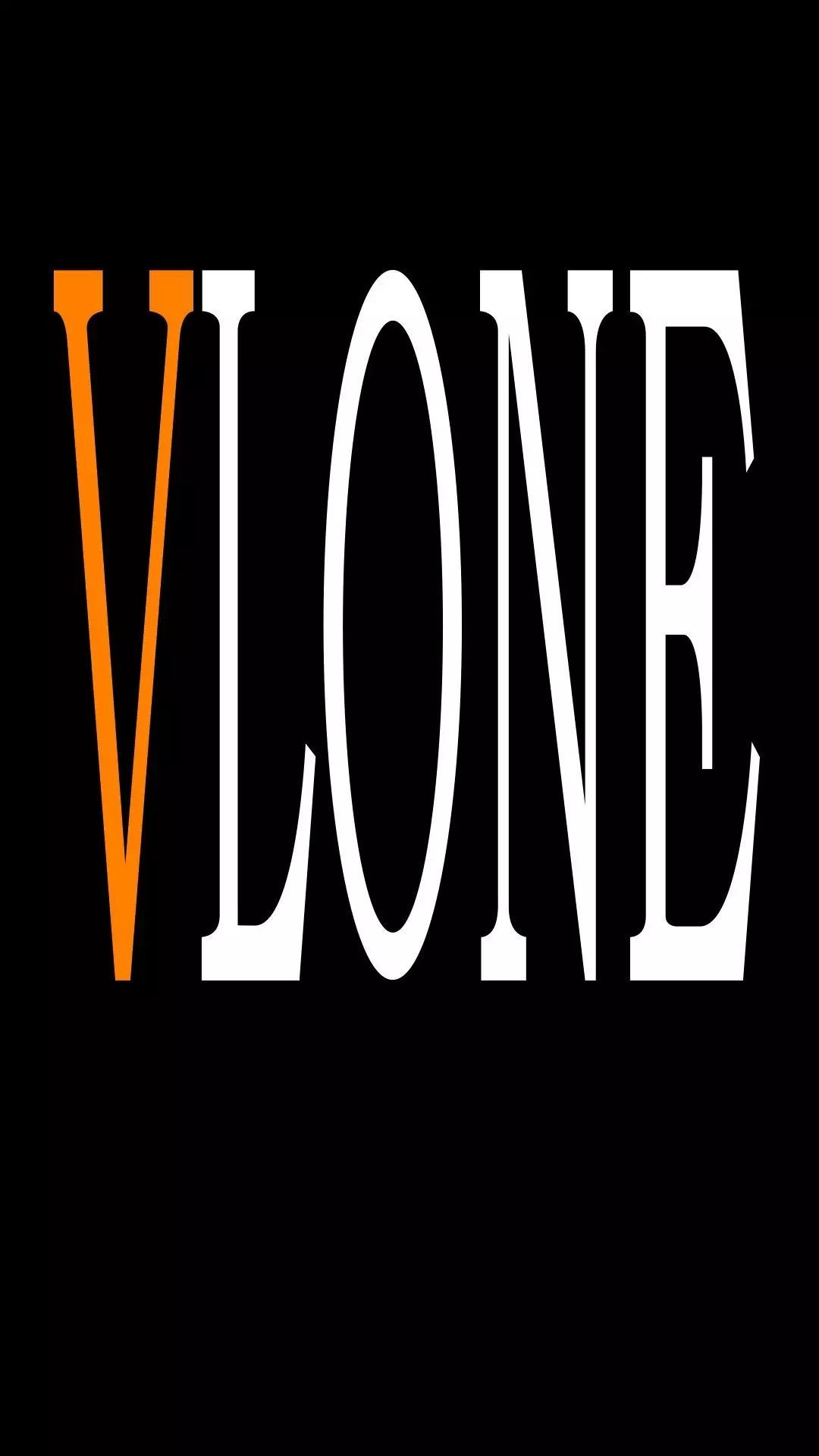 Logo Vlone bianco arancione, 1080x1920 Full HD Verticale, Smartphone