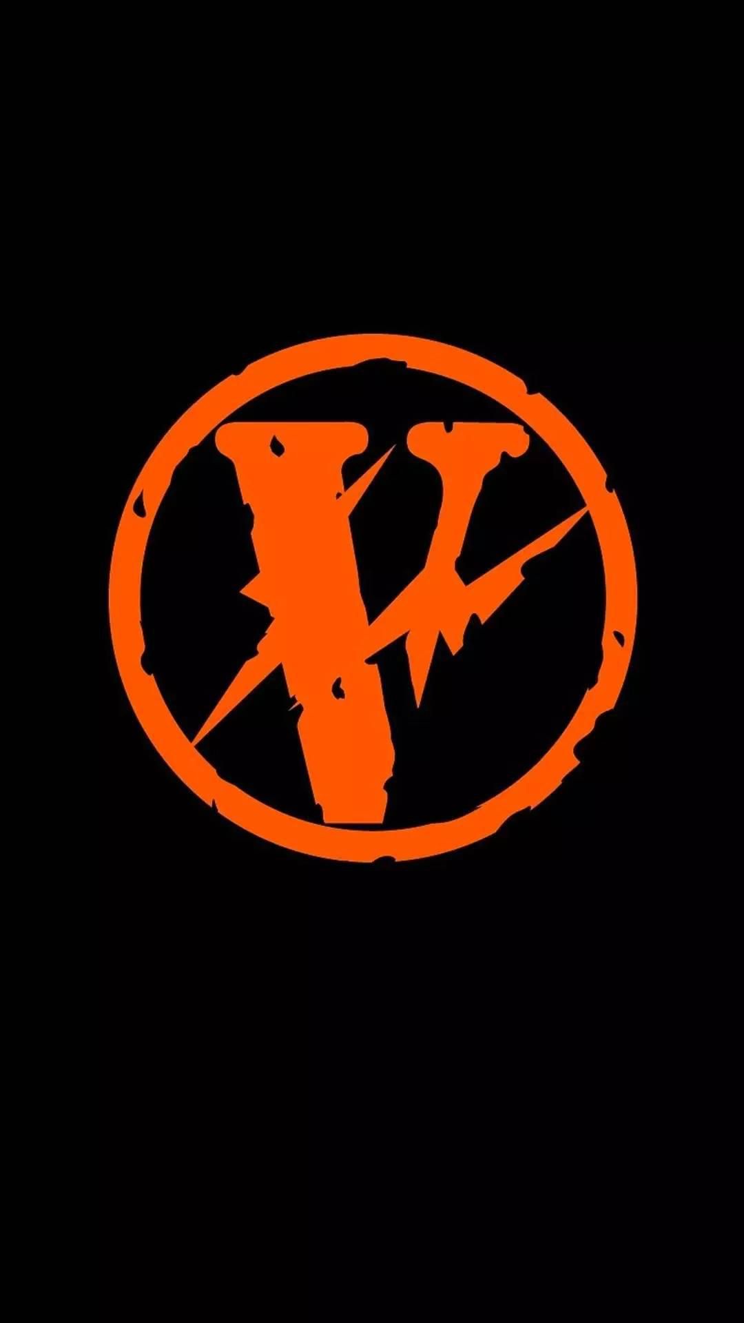 Logo Vlone arancione nero, 1080x1920 Full HD Verticale, iPhone