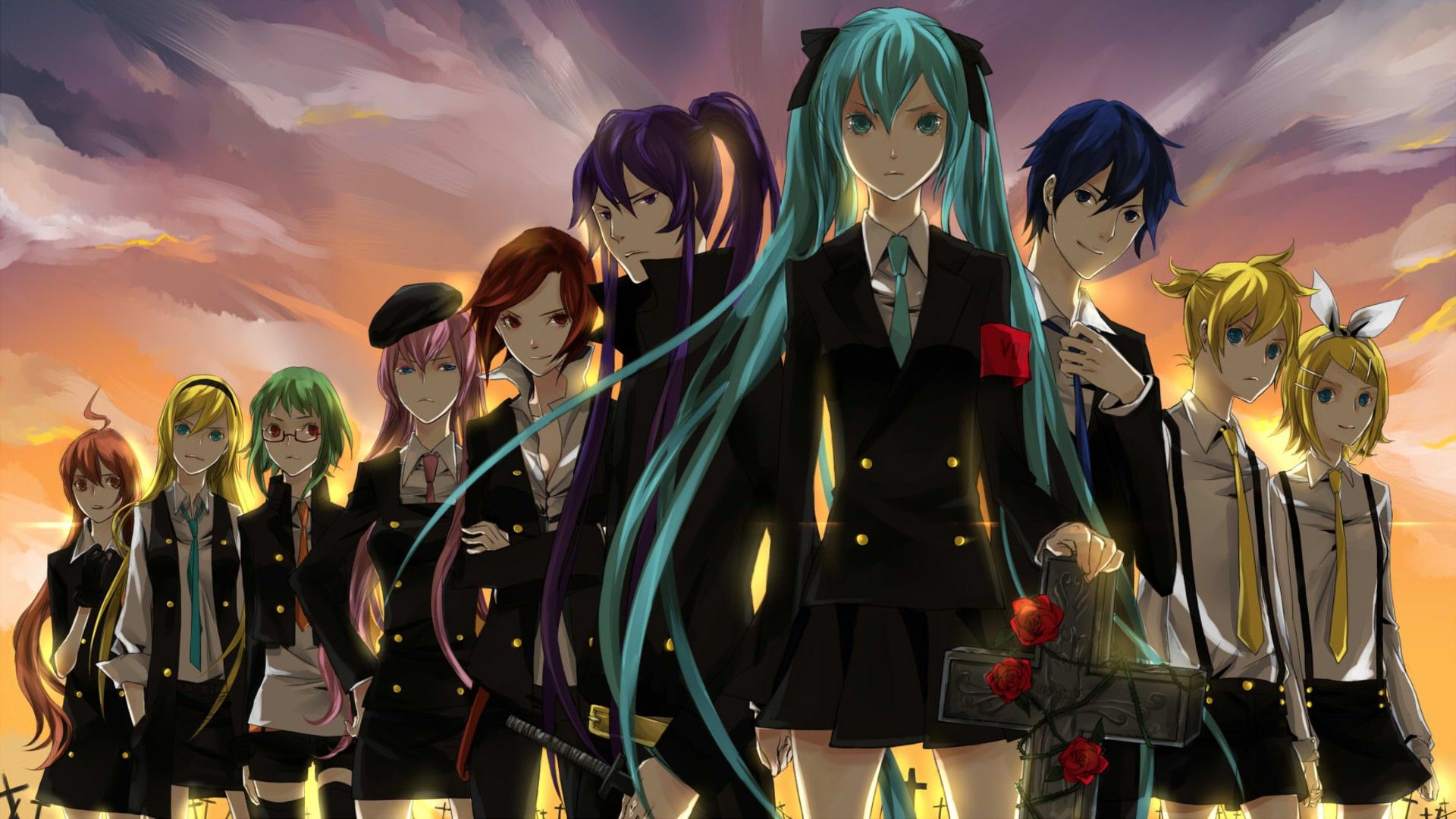 Hatsune Miku e personaggi Vocaloid, 1920x1080 1080p, Desktop