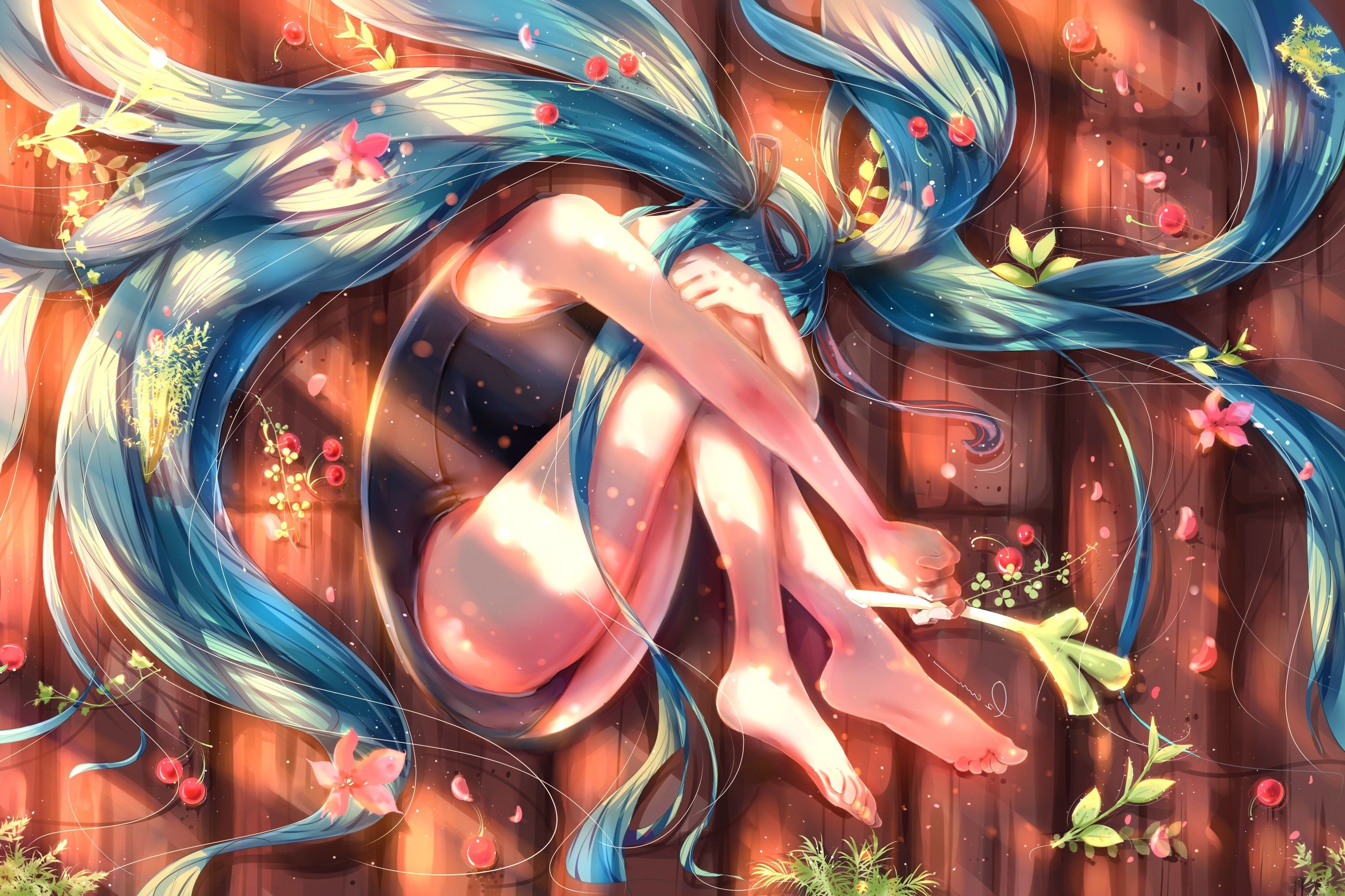 Hatsune Miku capelli blu, 3000x2000 2K+, Desktop