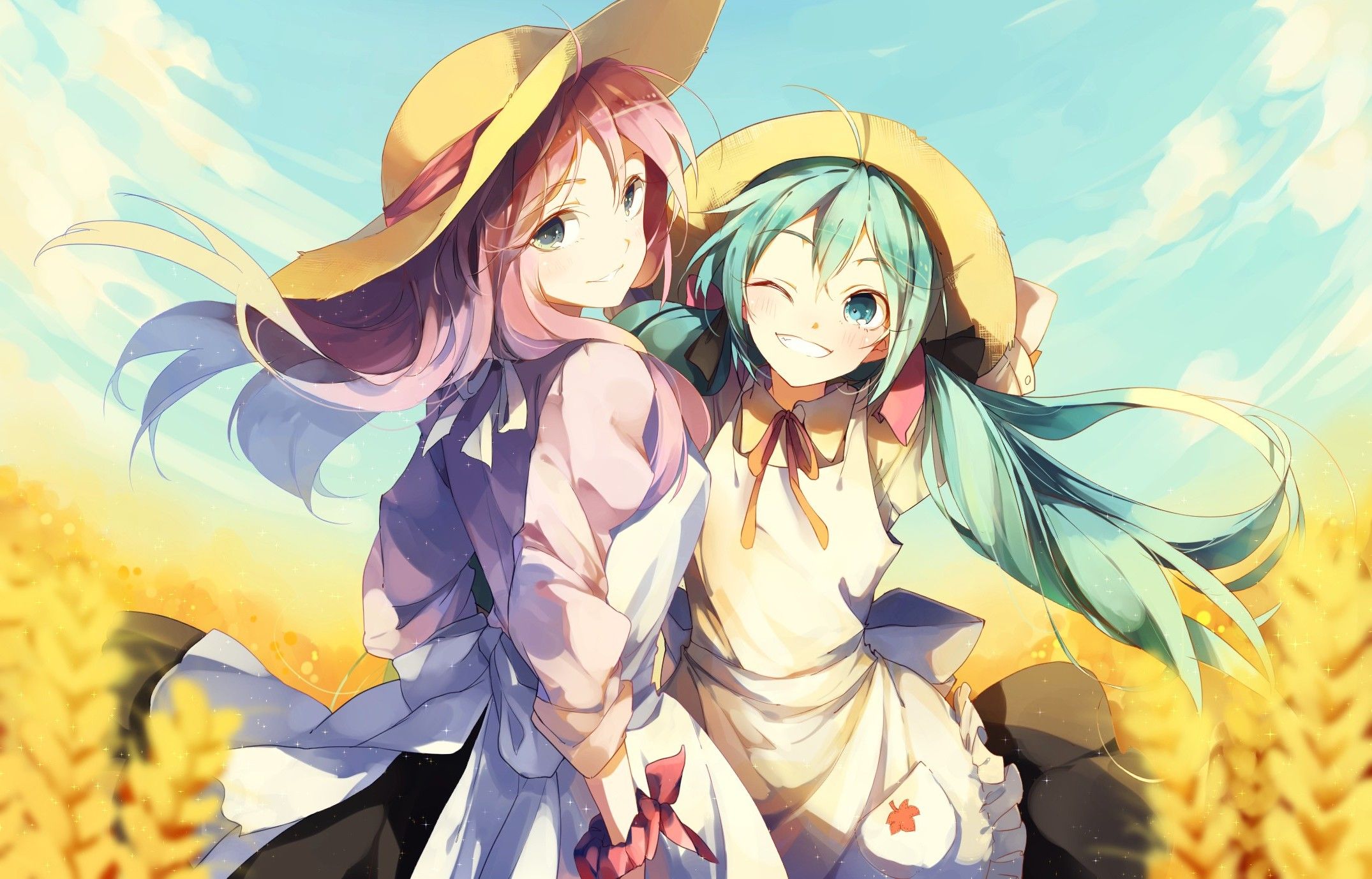Hatsune Miku e Megurine Luka, 2150x1378 alta risoluzione, PC Desktop
