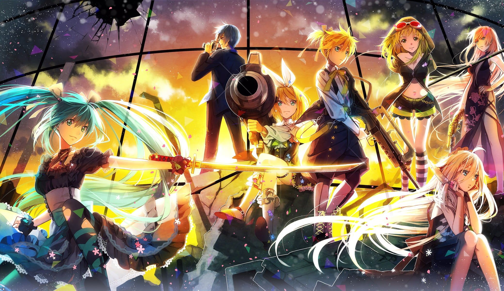 Personaggi Vocaloid gruppo, 2080x1200 Hi-Res, Desktop