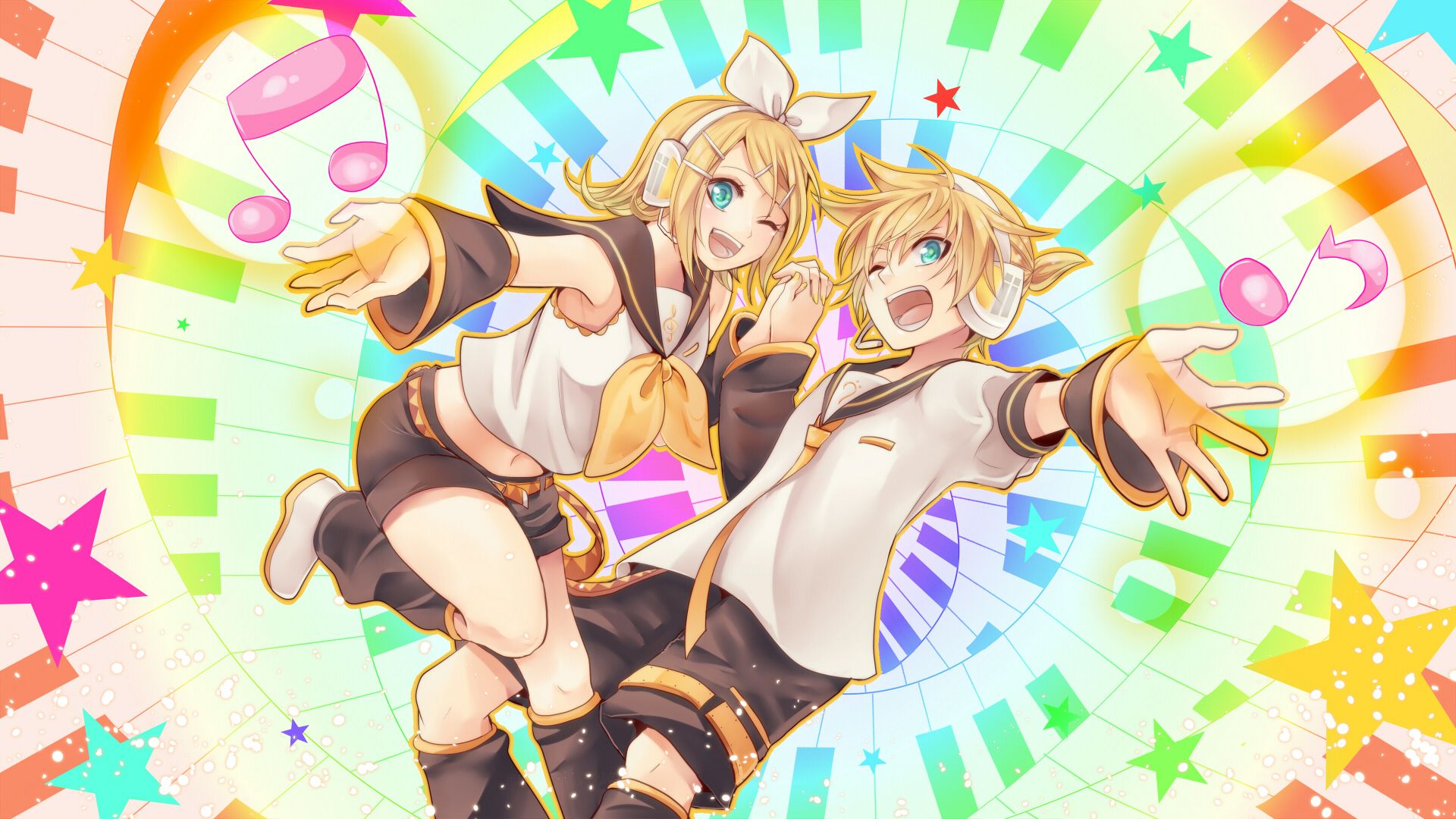 Kagamine Rin e Len Vocaloid, 1920x1080 Full HD, Laptop
