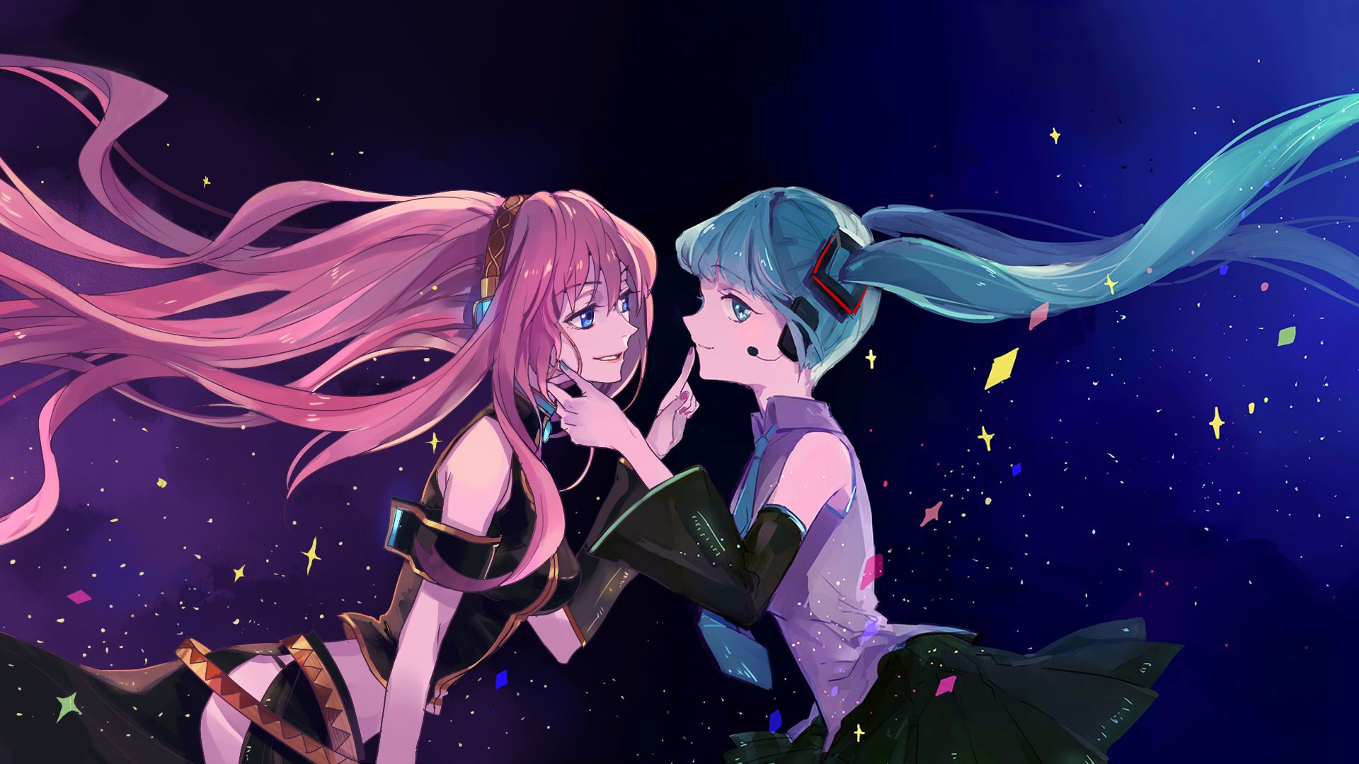 Hatsune Miku e Megurine Luka, 1920x1080 Full HD, Desktop