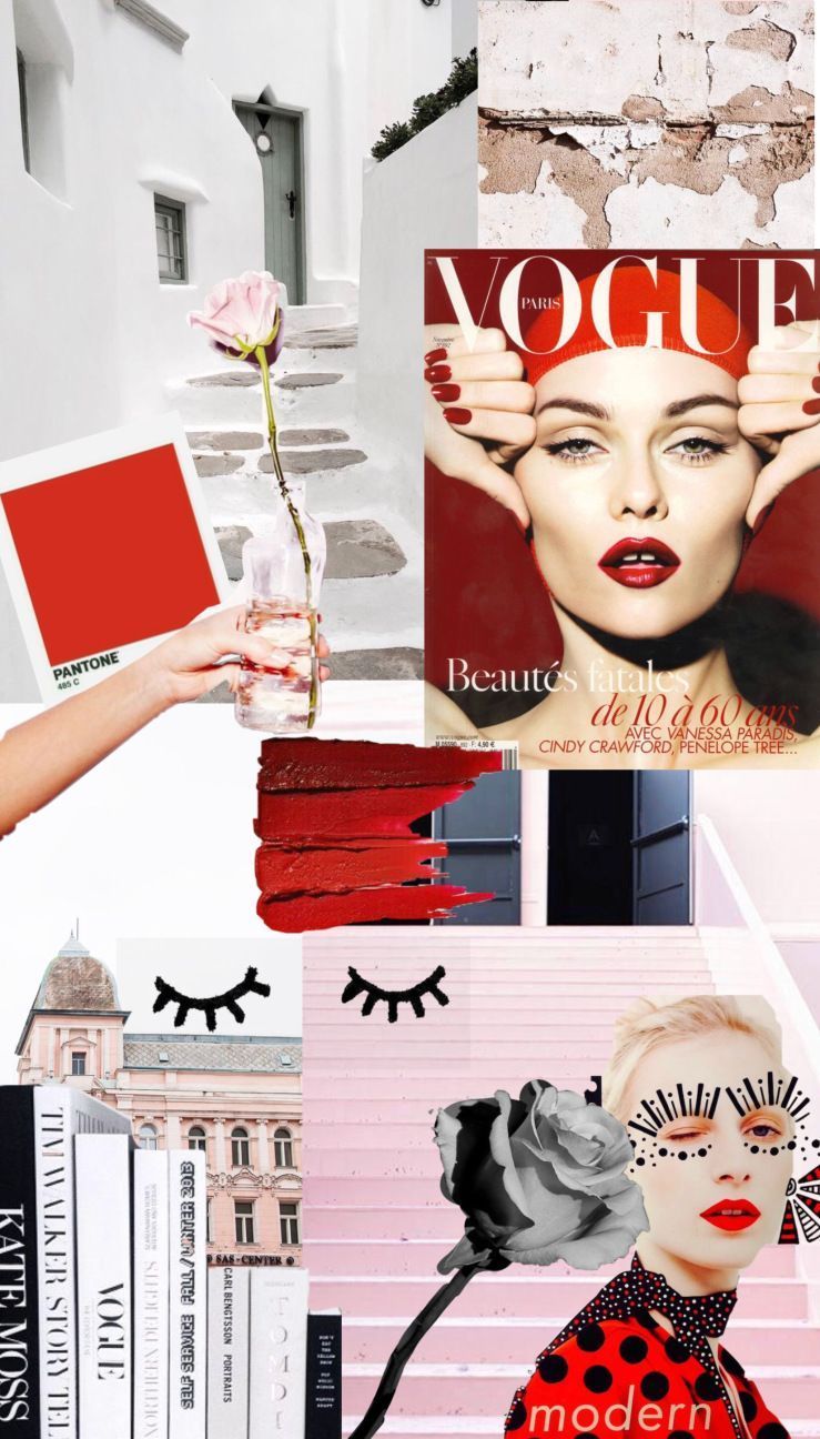 Collage moda copertina Vogue, 739x1296 Verticale, Mobile