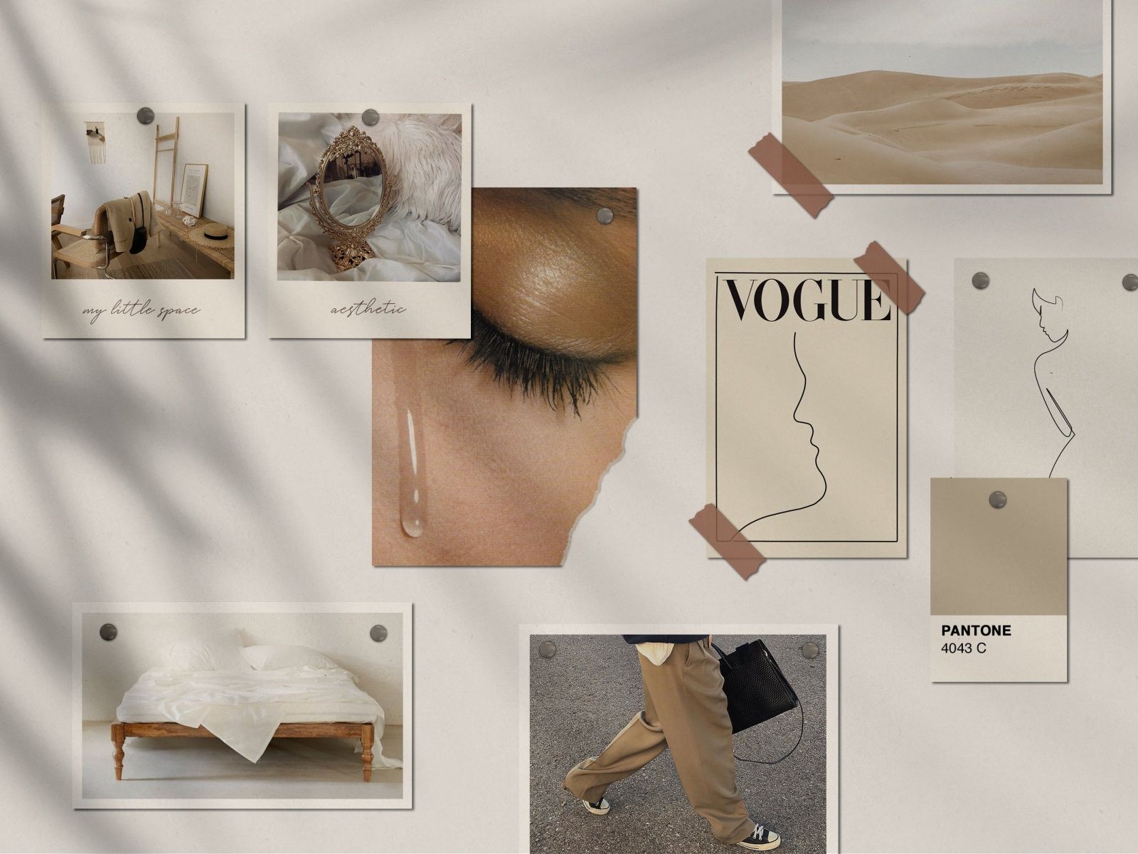 Moodboard estetico Vogue toni neutri, 1600x1200 HD, ROG Asus Laptop