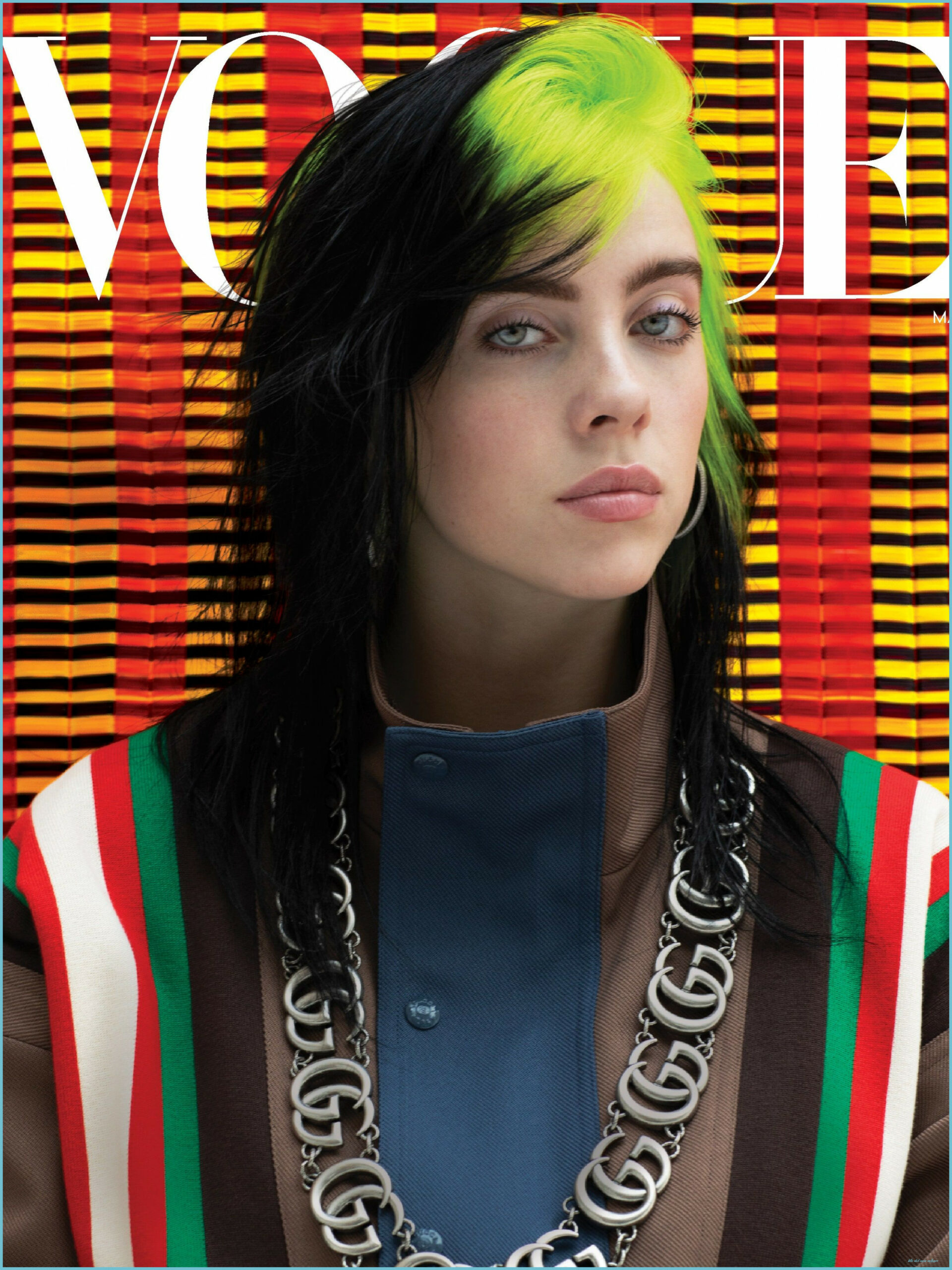 Billie Eilish copertina Vogue, cantante pop, 1920x2560 Full HD Verticale, Smartphone