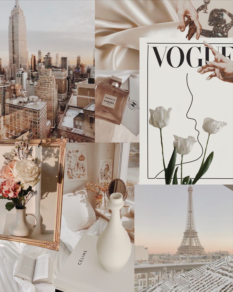 Collage Vogue toni beige, 960x1200 Verticale, Mobile