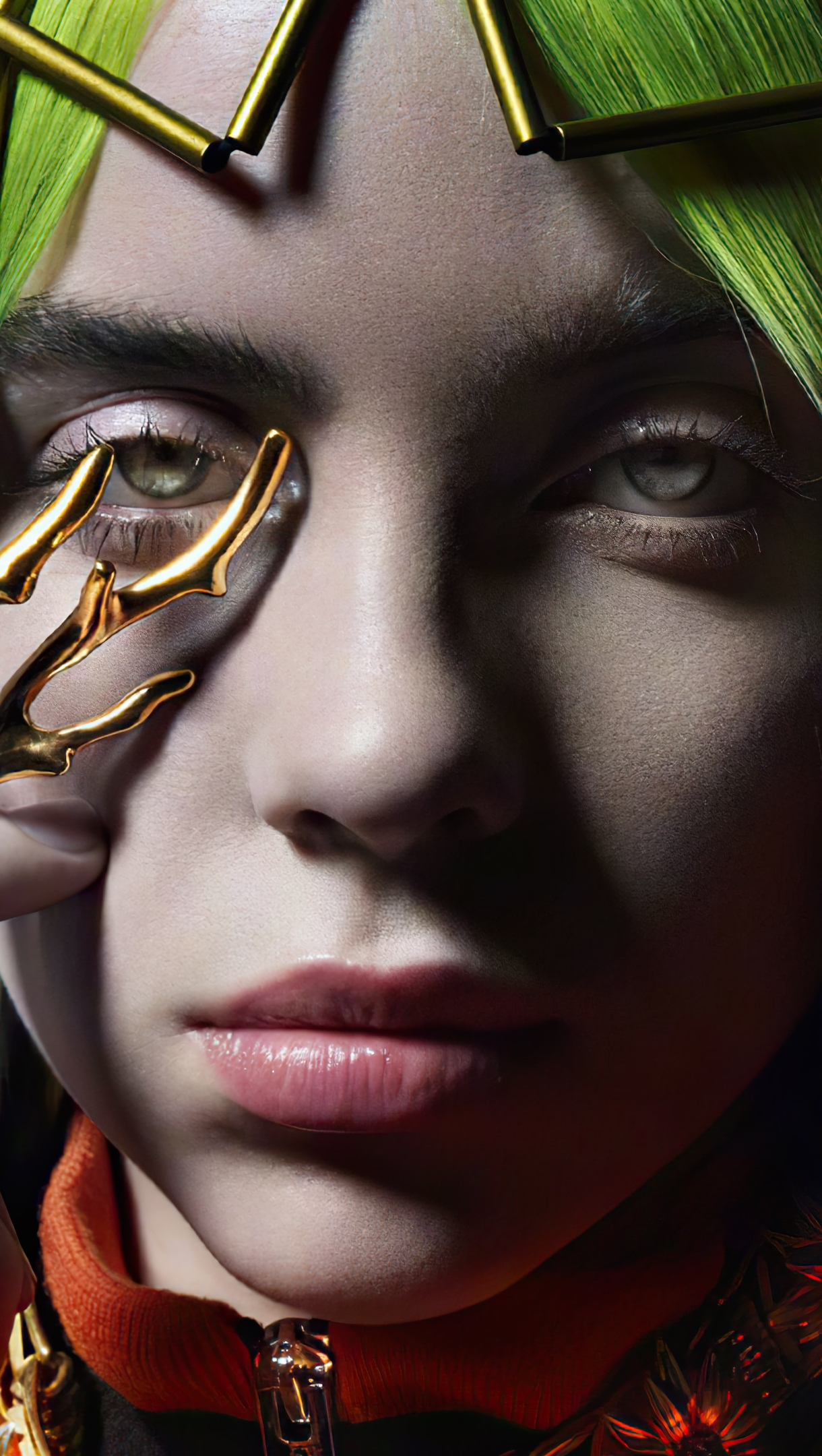 Billie Eilish ritratto Vogue, cantante pop, 1220x2160 Verticale, Telefono