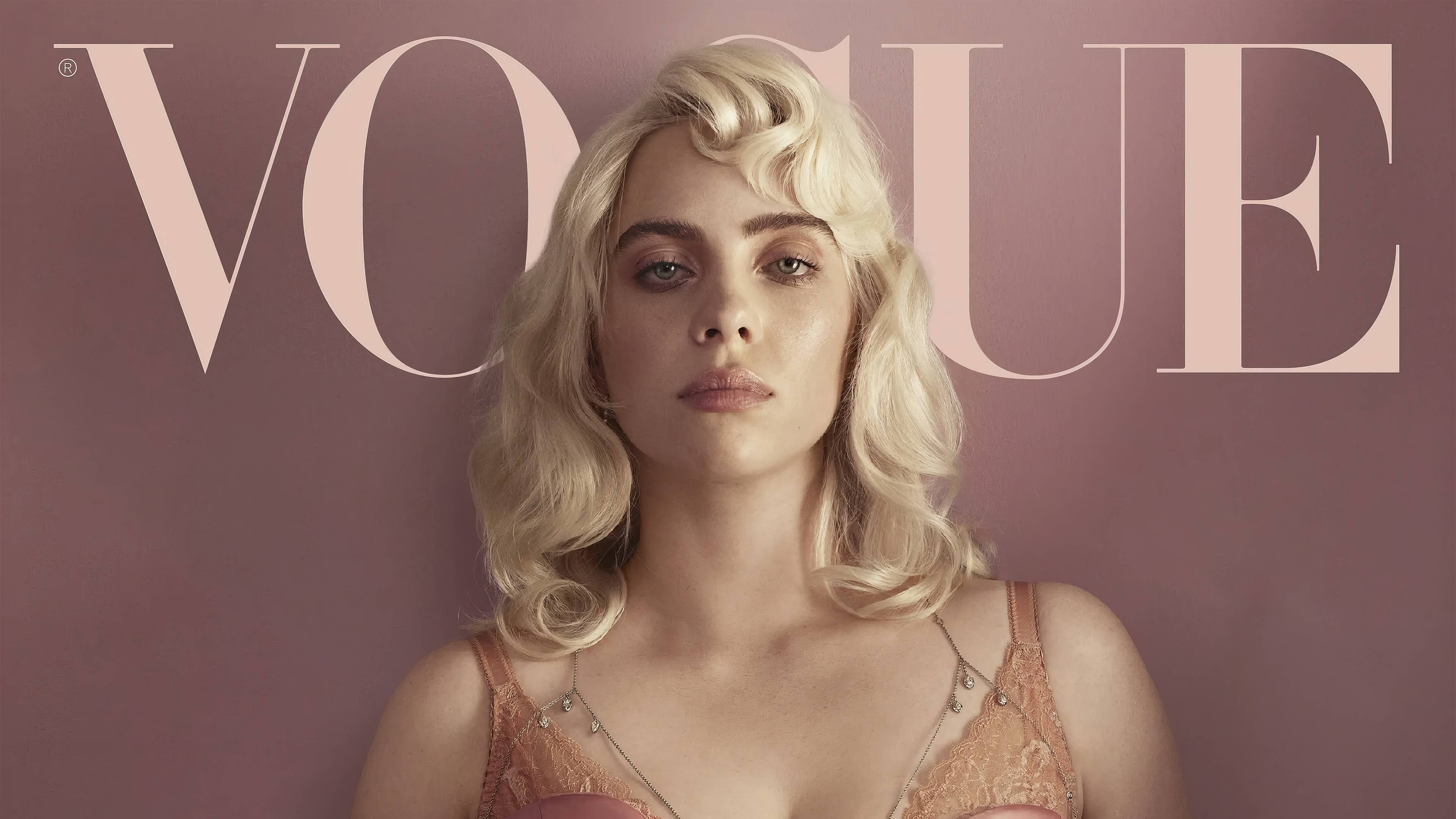 Billie Eilish copertina Vogue, 3840x2160 4K, Monitor 4K