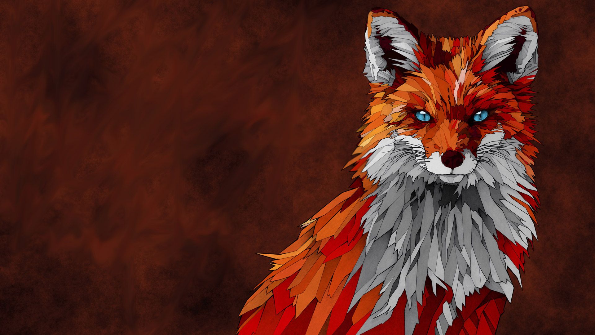 Volpe rossa stilizzata, 1920x1080 Full HD 1080p, PC