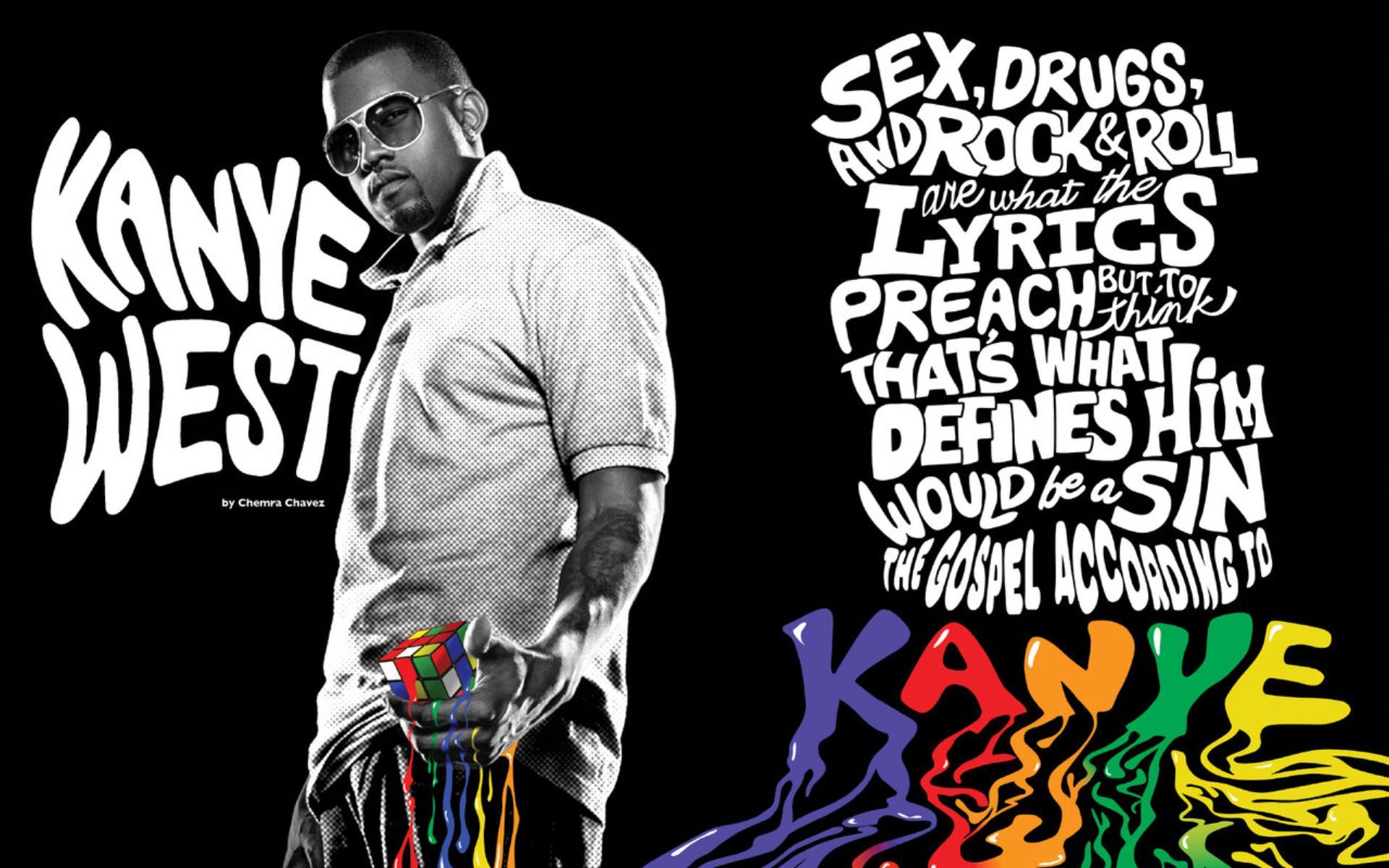Volto Kanye West primo piano, 1200x800 HD, PC