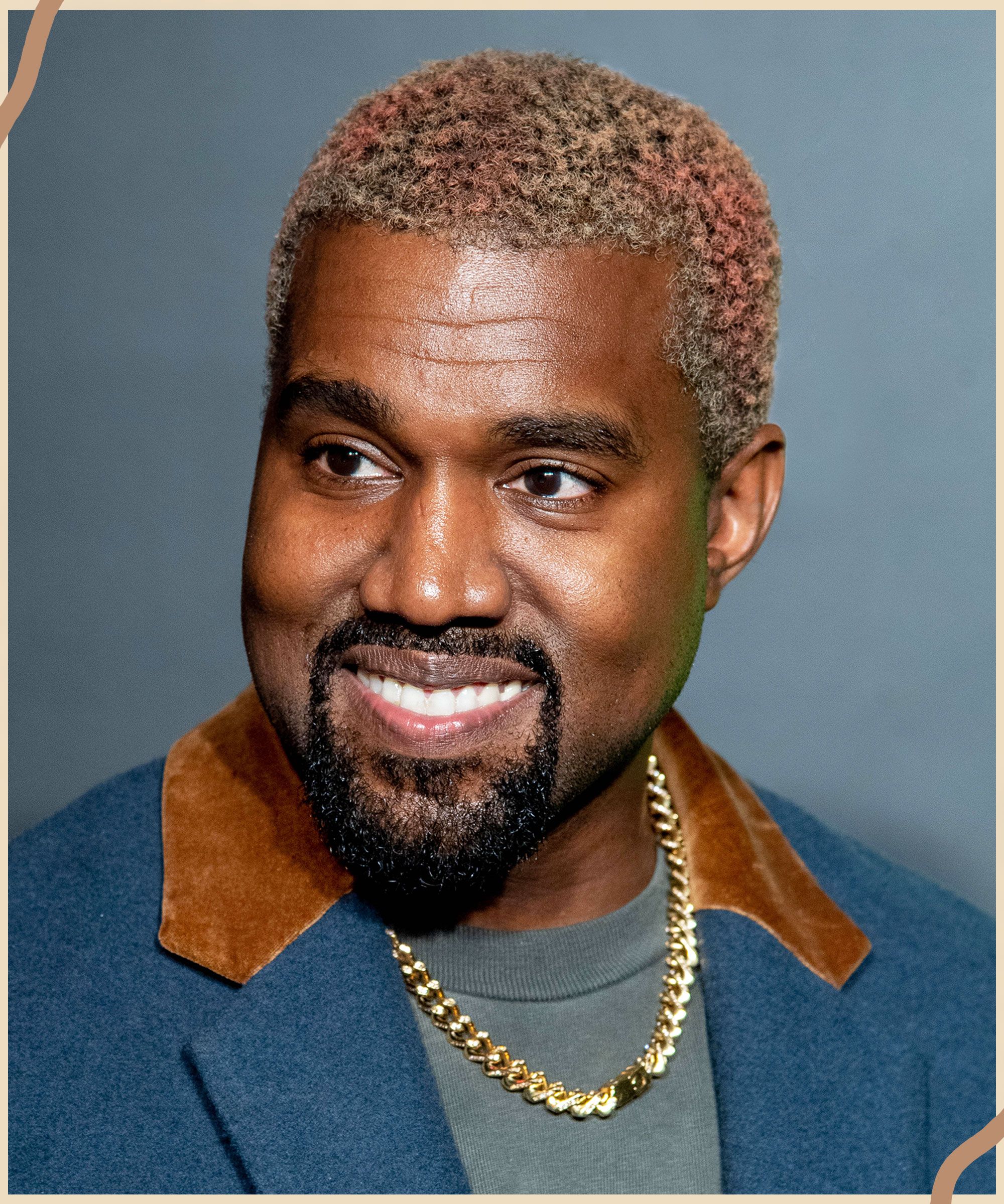 Kanye West ritratto sorridente, rapper, 2000x2400 Verticale, Mobile