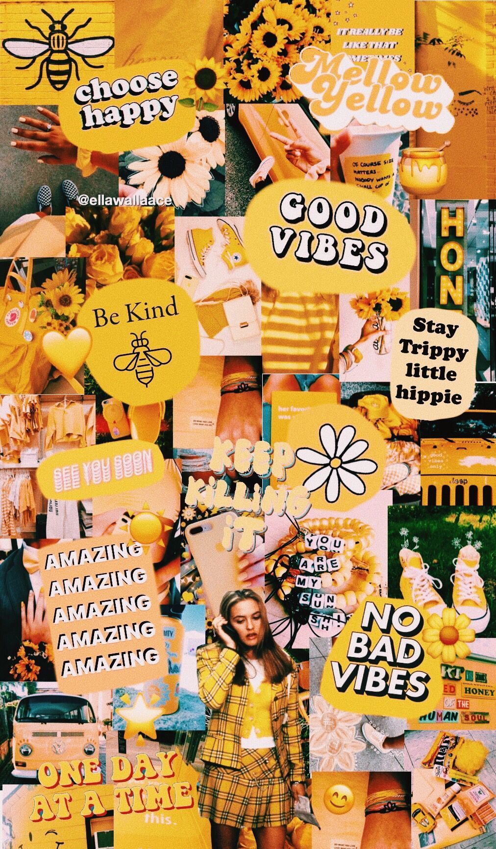 Collage giallo estetico VSCO, 1012x1733 Full HD Verticale, iPhone