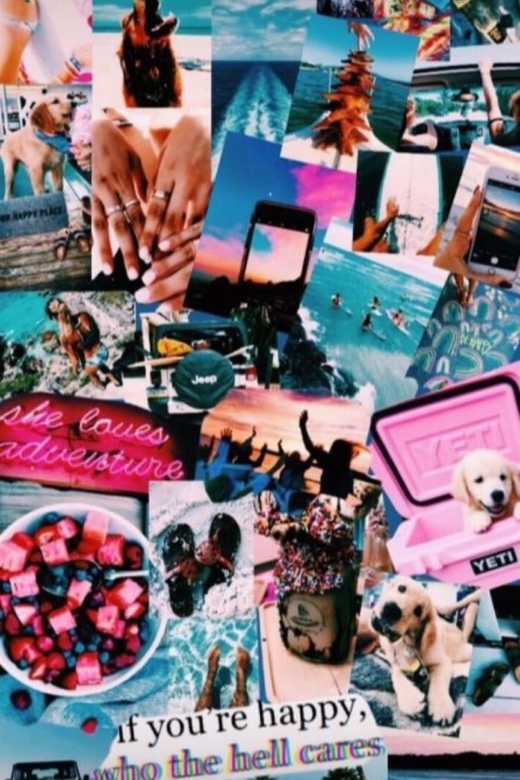 Collage estivo colorato VSCO, 1136x852 HD, Monitor Gaming