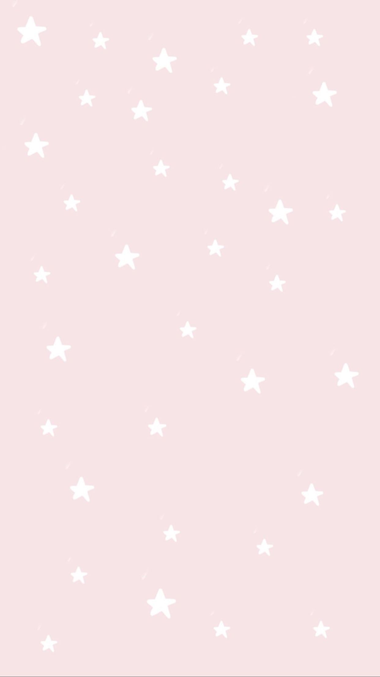 stelle bianche sfondo rosa, 1242x2208 Verticale, Mobile