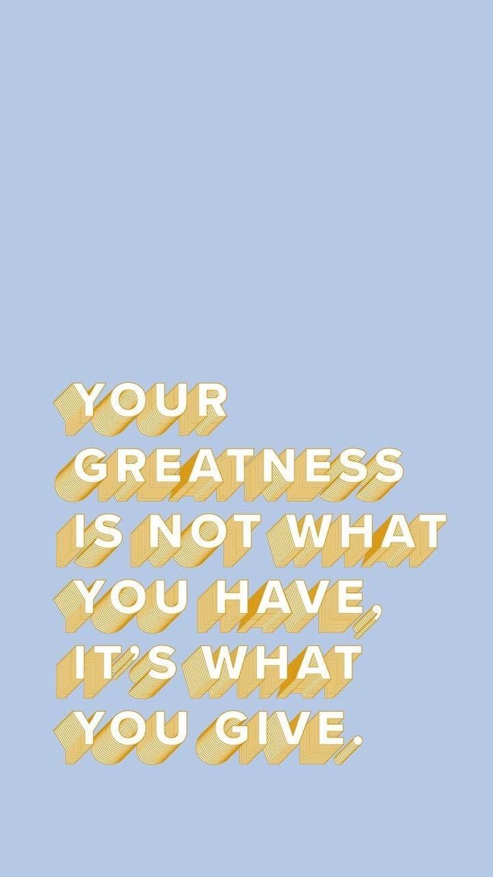 citazione greatness sfondo azzurro, 720x1280 Verticale, Mobile