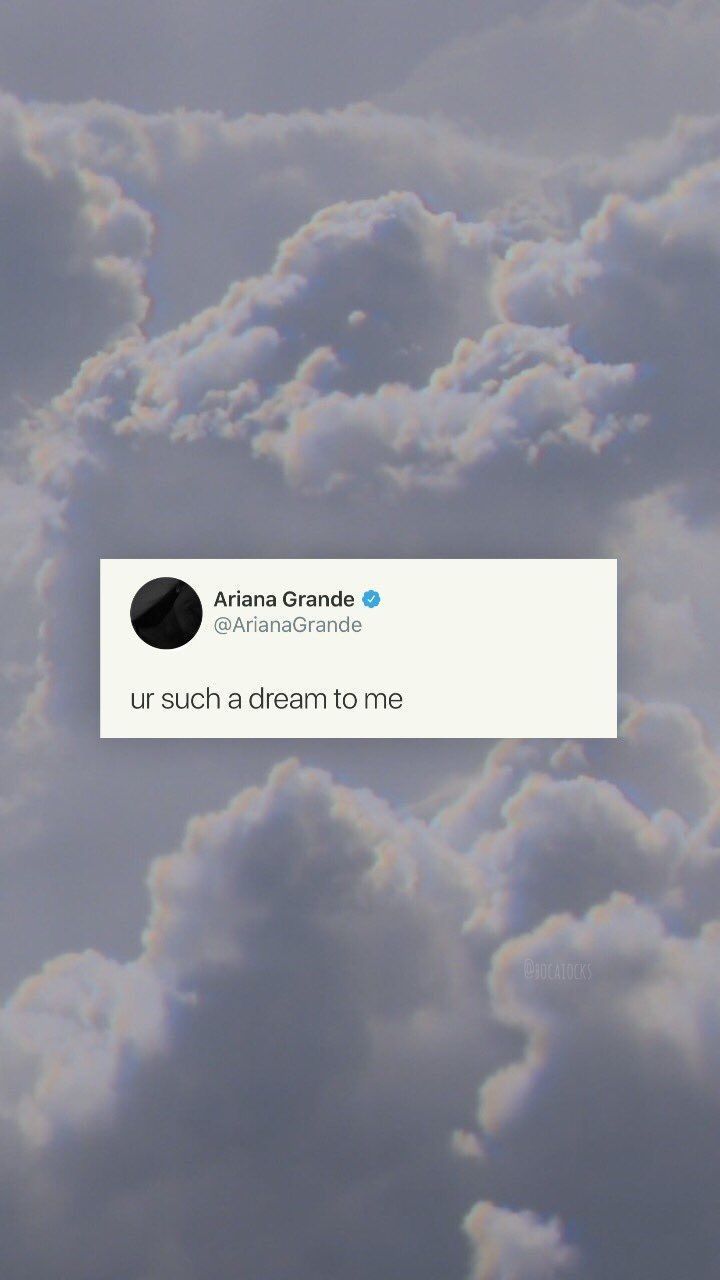 nuvole grigie tweet Ariana Grande, cantante pop, 720x1280 Verticale, Telefono