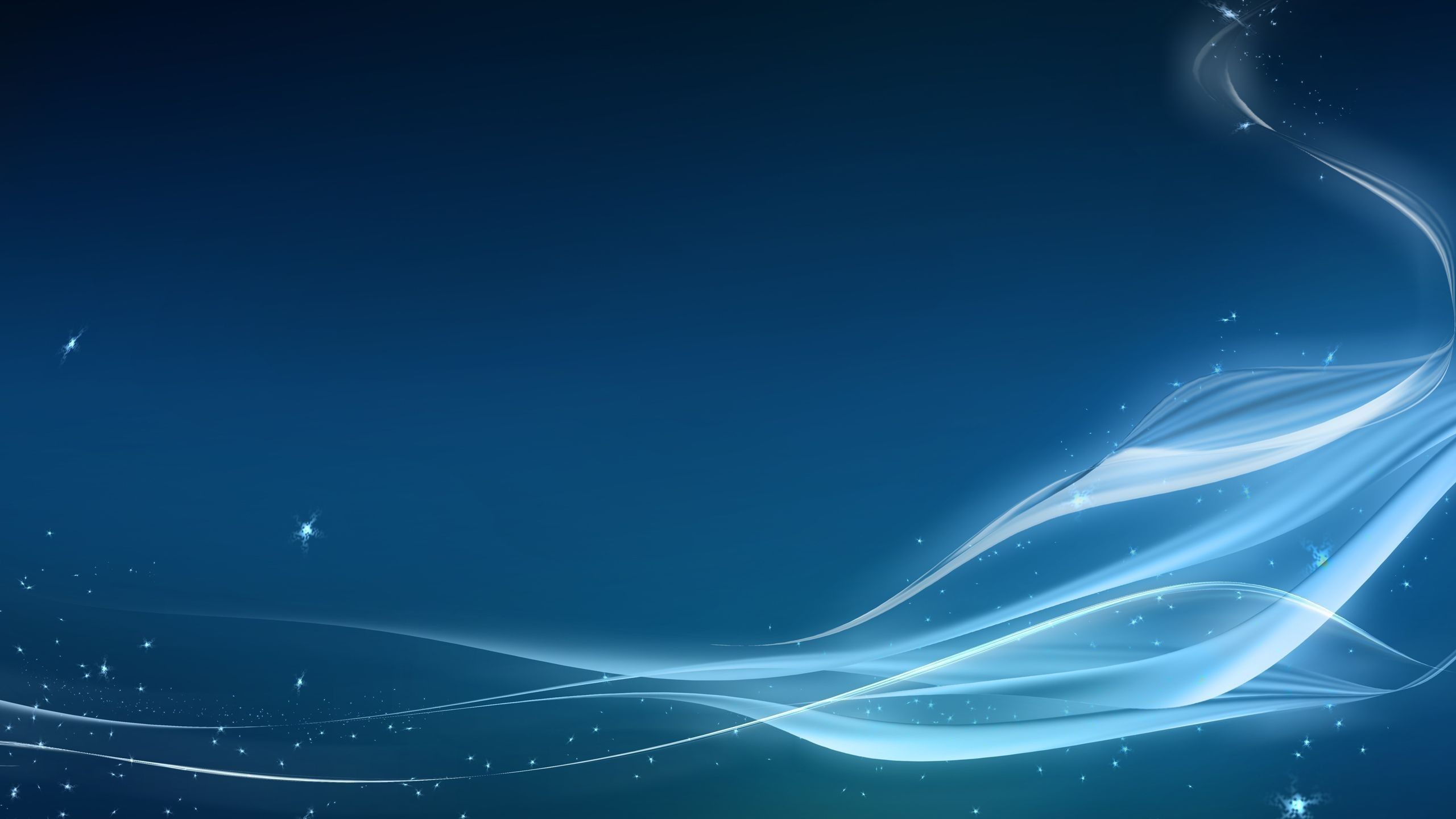 Onde astratte blu luminose, 2560x1440 2K, Desktop