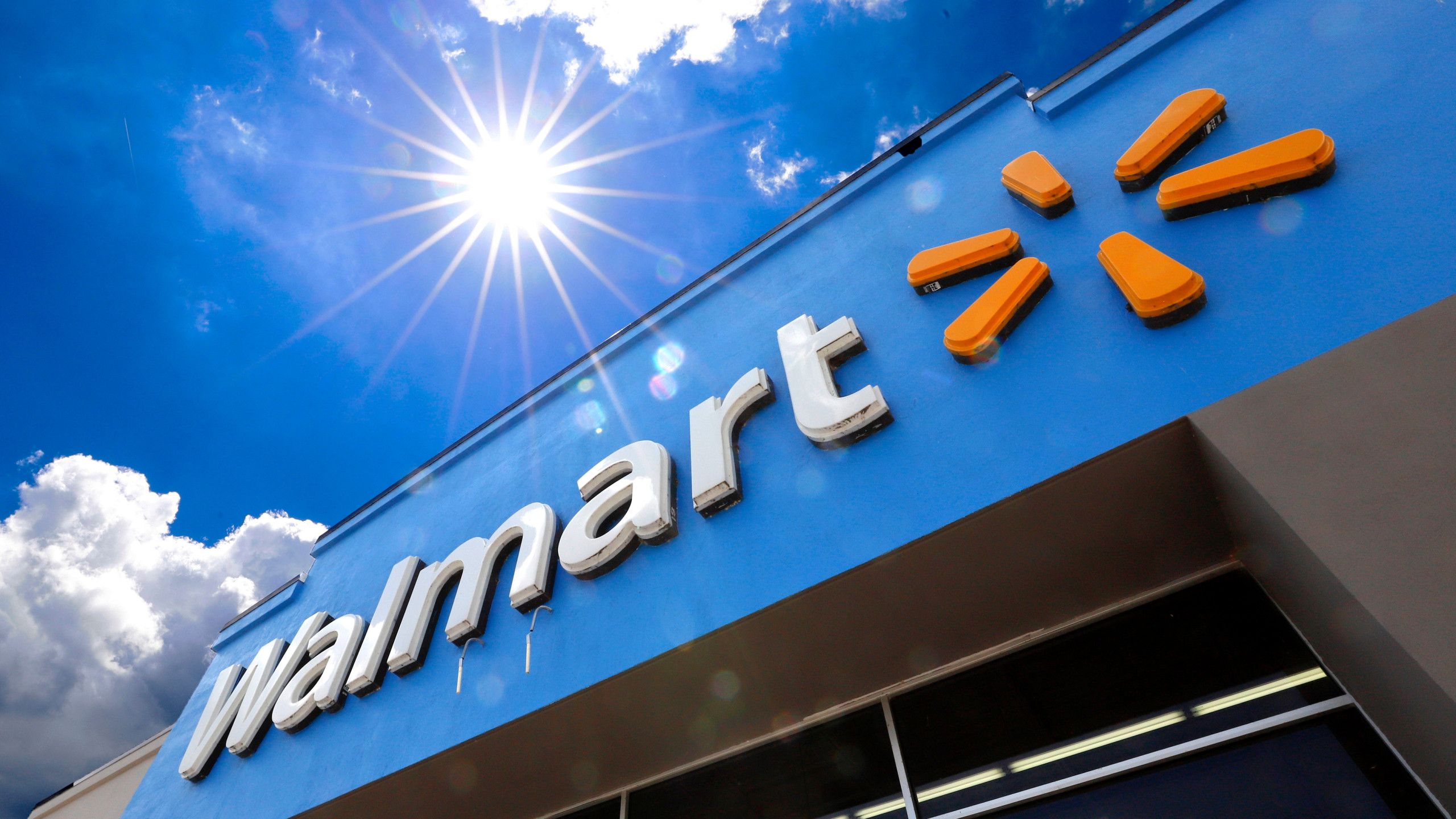 Logo Walmart su edificio, 2560x1440 QHD, Laptop